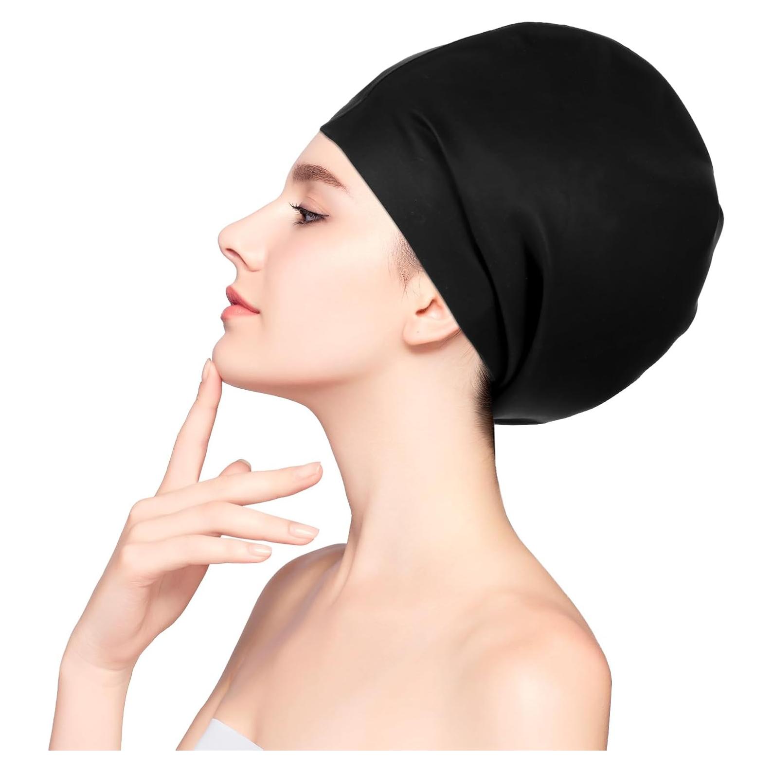 Gorro de Natación Silicona Extra Grande Yuanchu Negro
