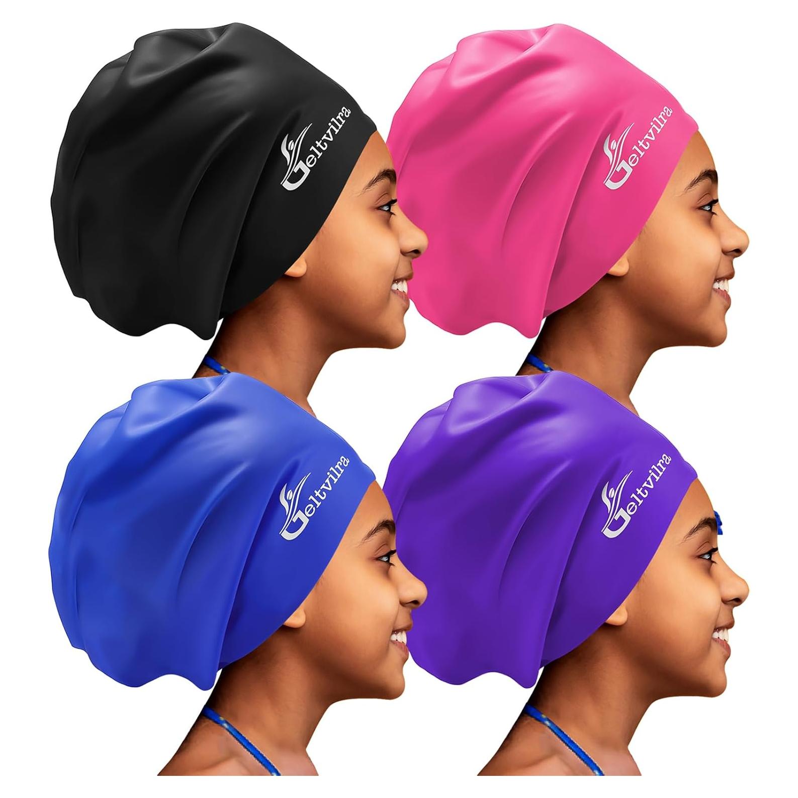 Gorra de Baño Extra Grande Geltvilra para Niños y Niñas