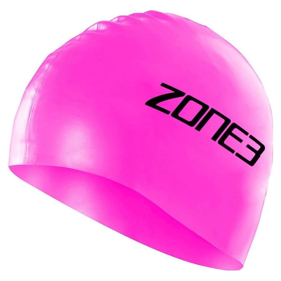 Gorro de natación de silicona ZONE3 Hi-Vis Rosa Unisex