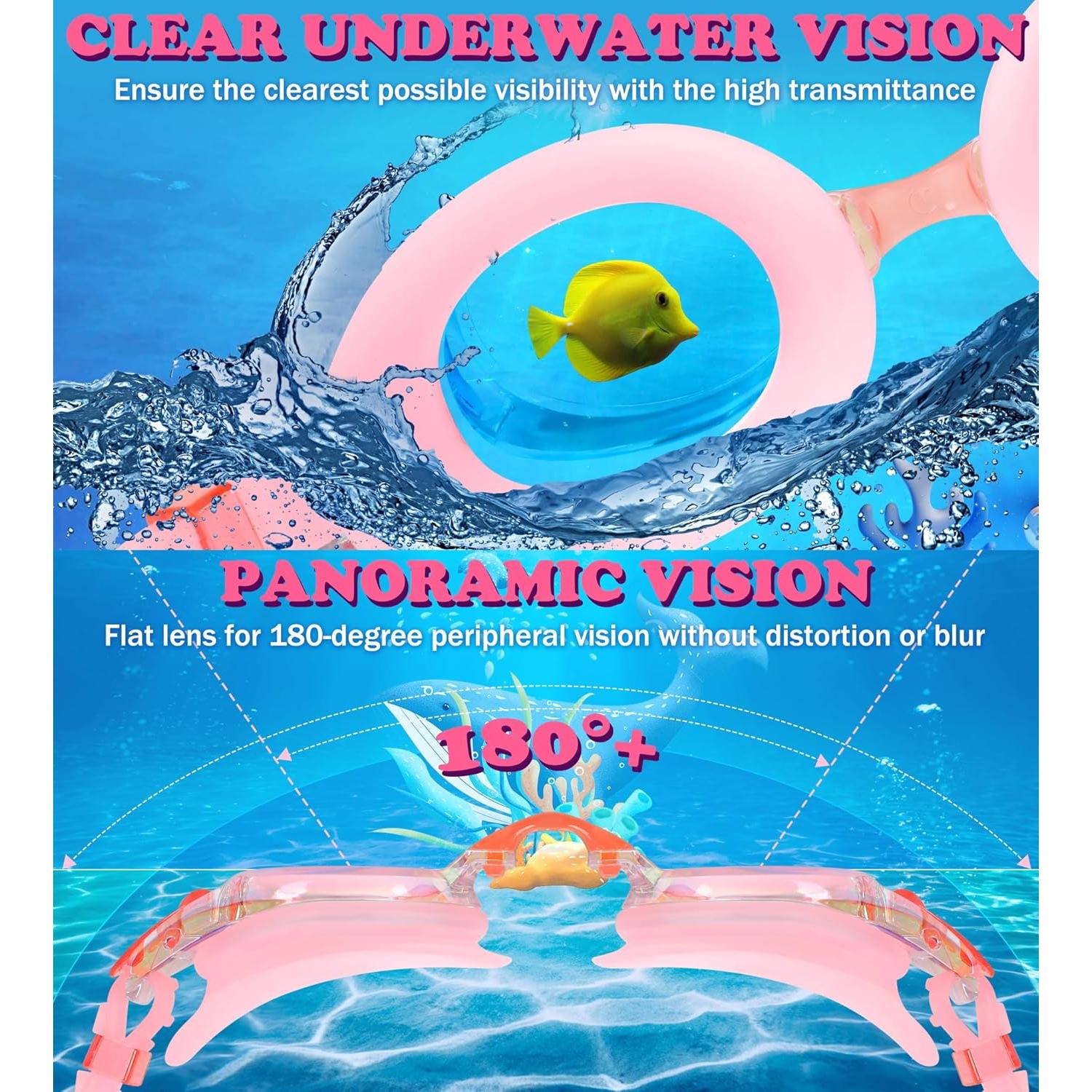 Gafas de Natación Aegend para Niños 4-16 Años Anti-Vaho UV