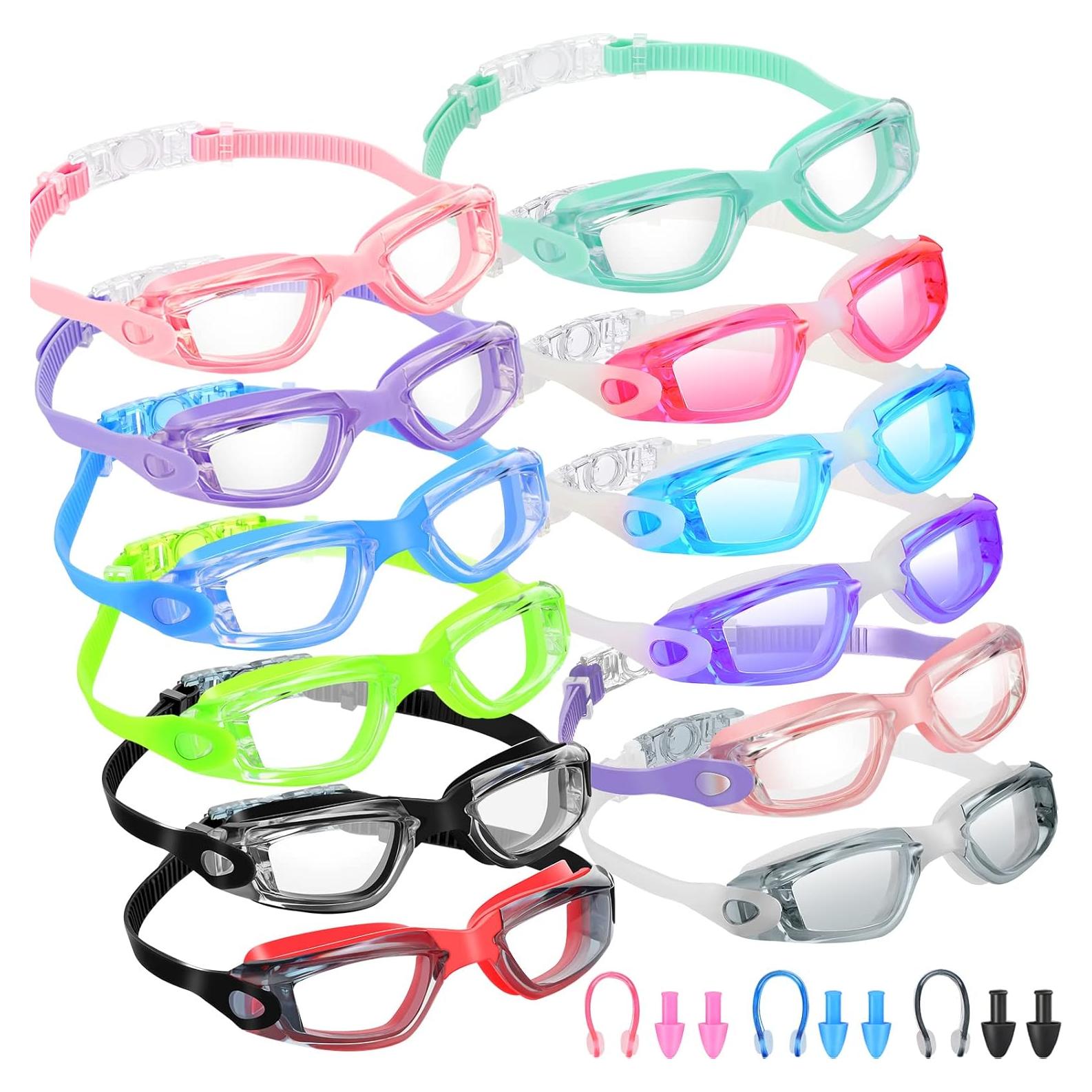 Paquete de 12 Gafas de Natación Antivaho Xuhal para Adultos