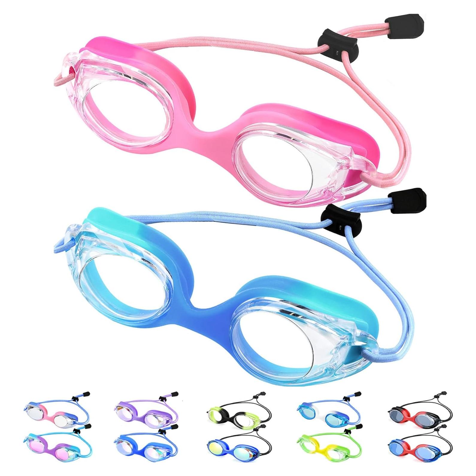 Gafas de natación Vvinca Kids con correa elástica y antiempañante