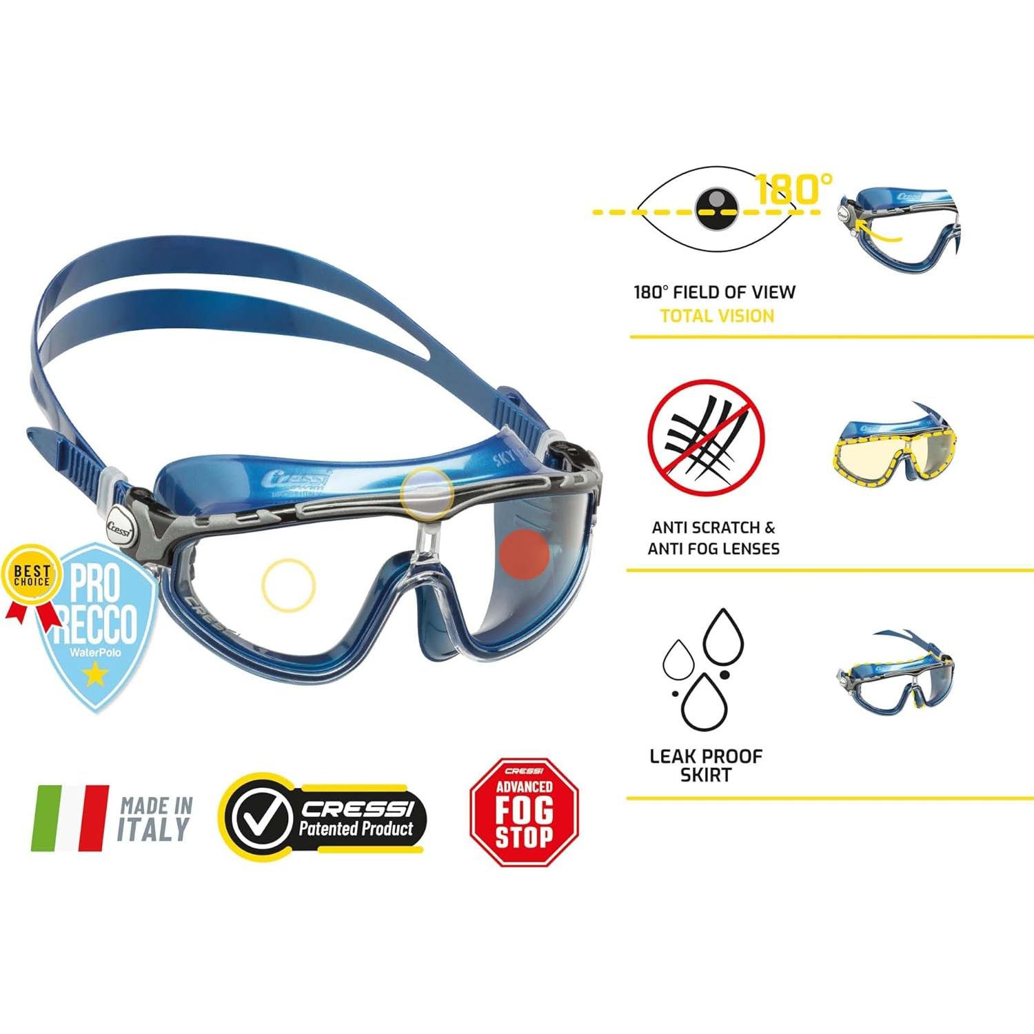 Máscara de Natación Cressi Skylight Silicona Anti-UV 15x3.8cm