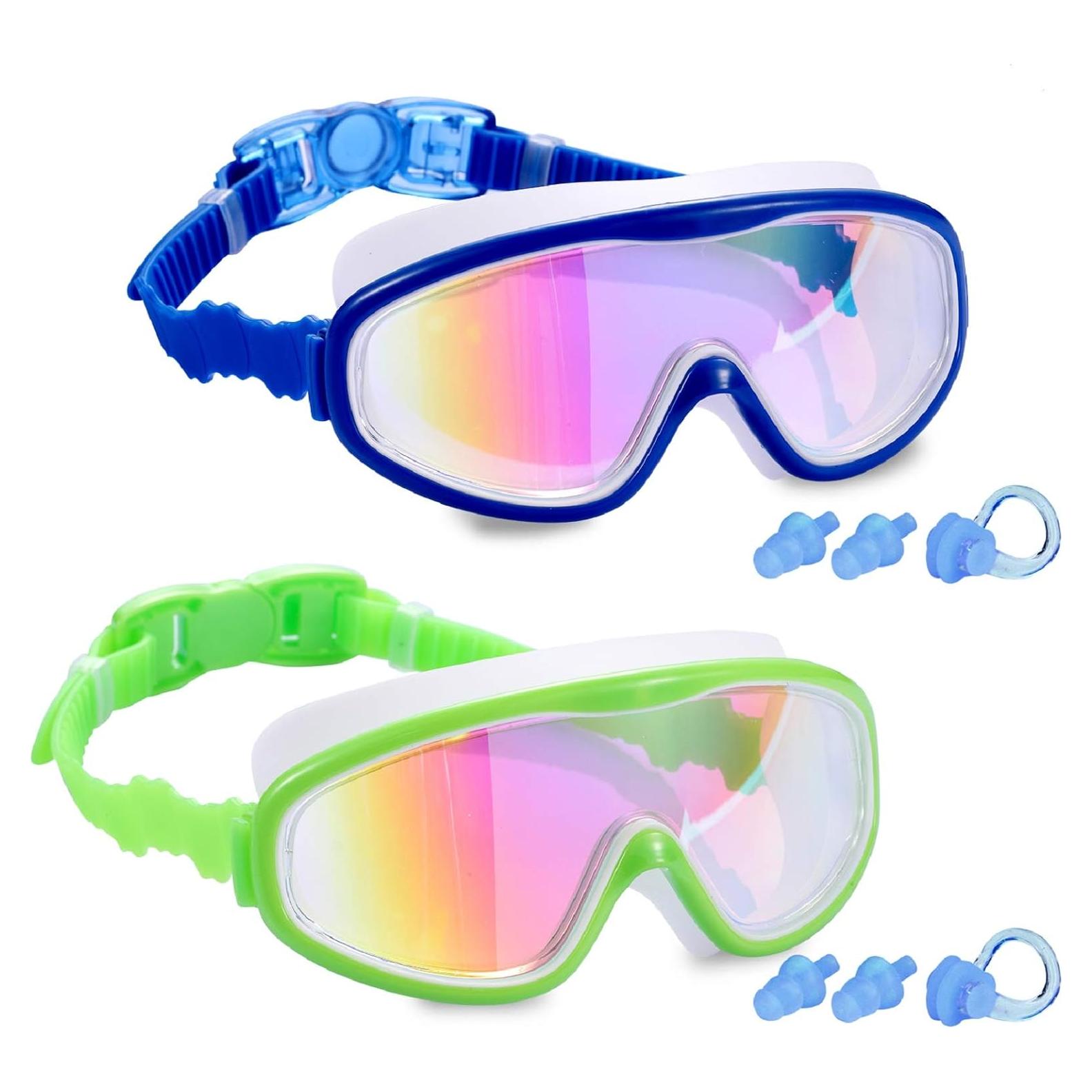 Paquete de 2 Gafas de Natación Young4us para Niños 3-15 Años