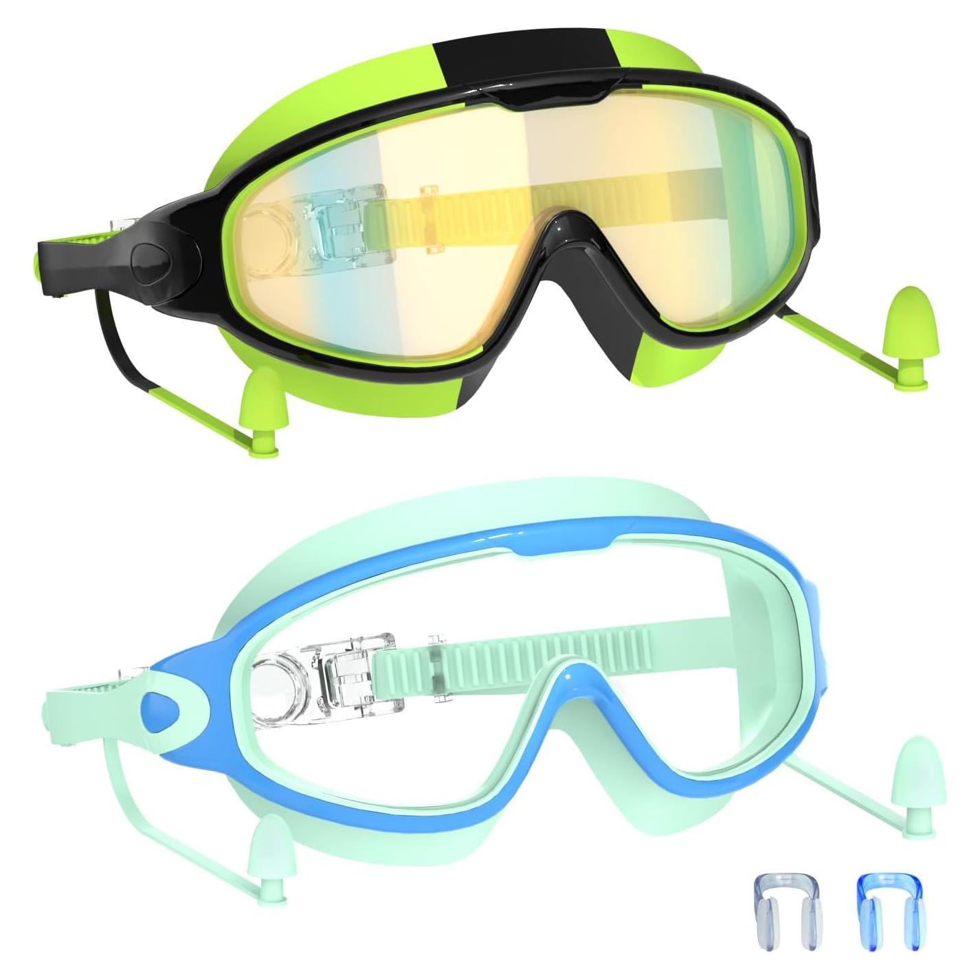 Gafas de Natación para Niños YLKJSWIM con Tapones y Anti-UV