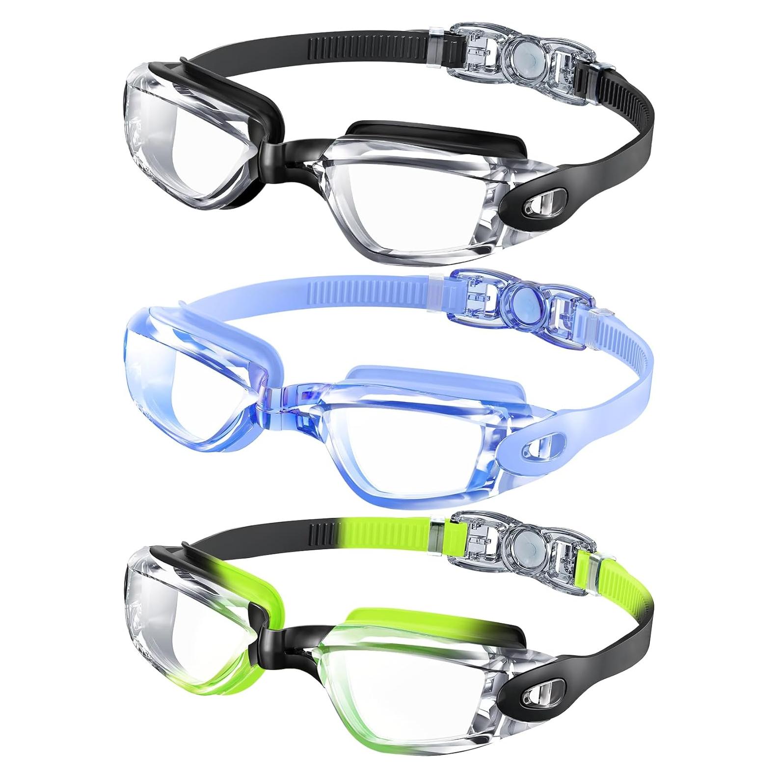 Gafas de natación NSSIW para niños 6-14 años UV400 antivaho