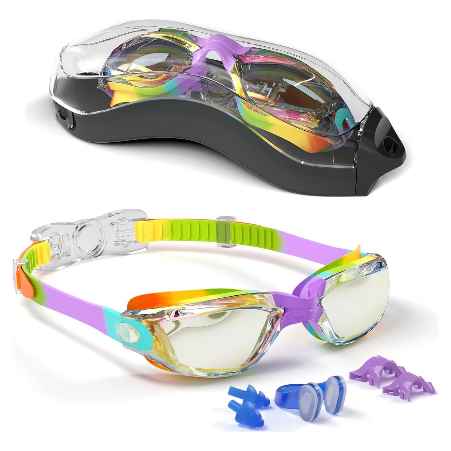 Gafas de Natación para Niños Hurdilen Arcoíris Espejado