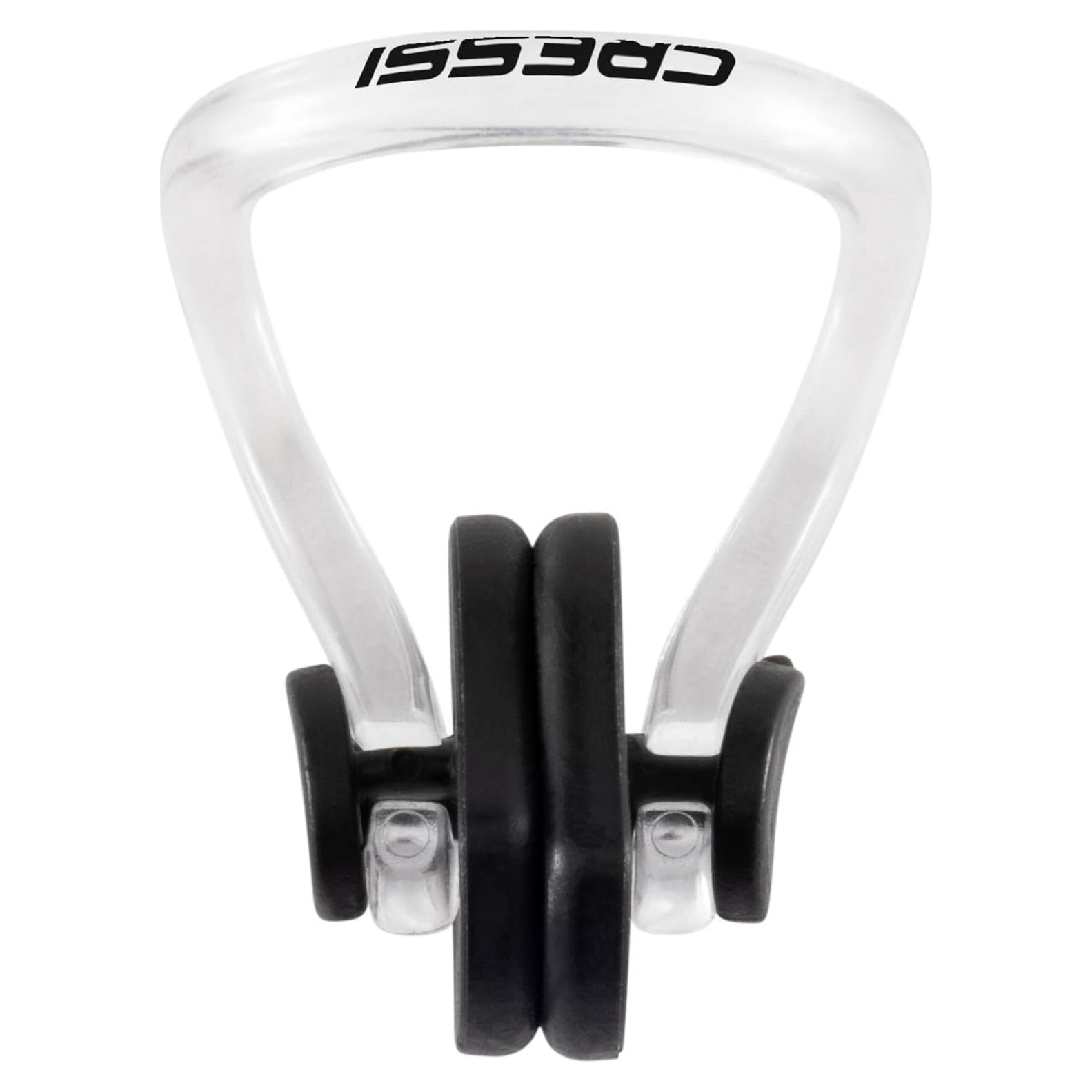 Clip de Nariz CRESSI Cómodo con Tapones para Oídos Negro