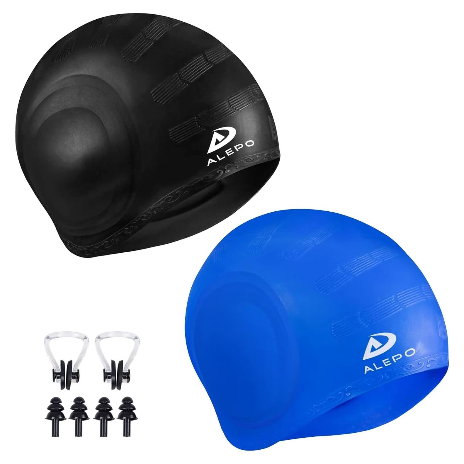 Gorras de Natación Unisex Alepo 2 Piezas Silicona Azul
