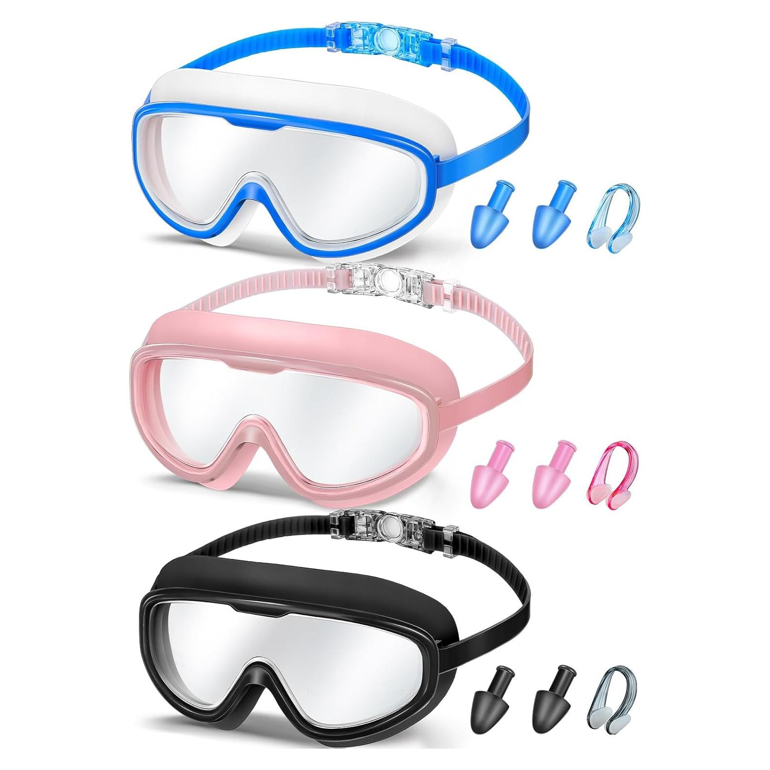 Gafas de Natación Konohan Adultos Antivaho UV 3 Piezas