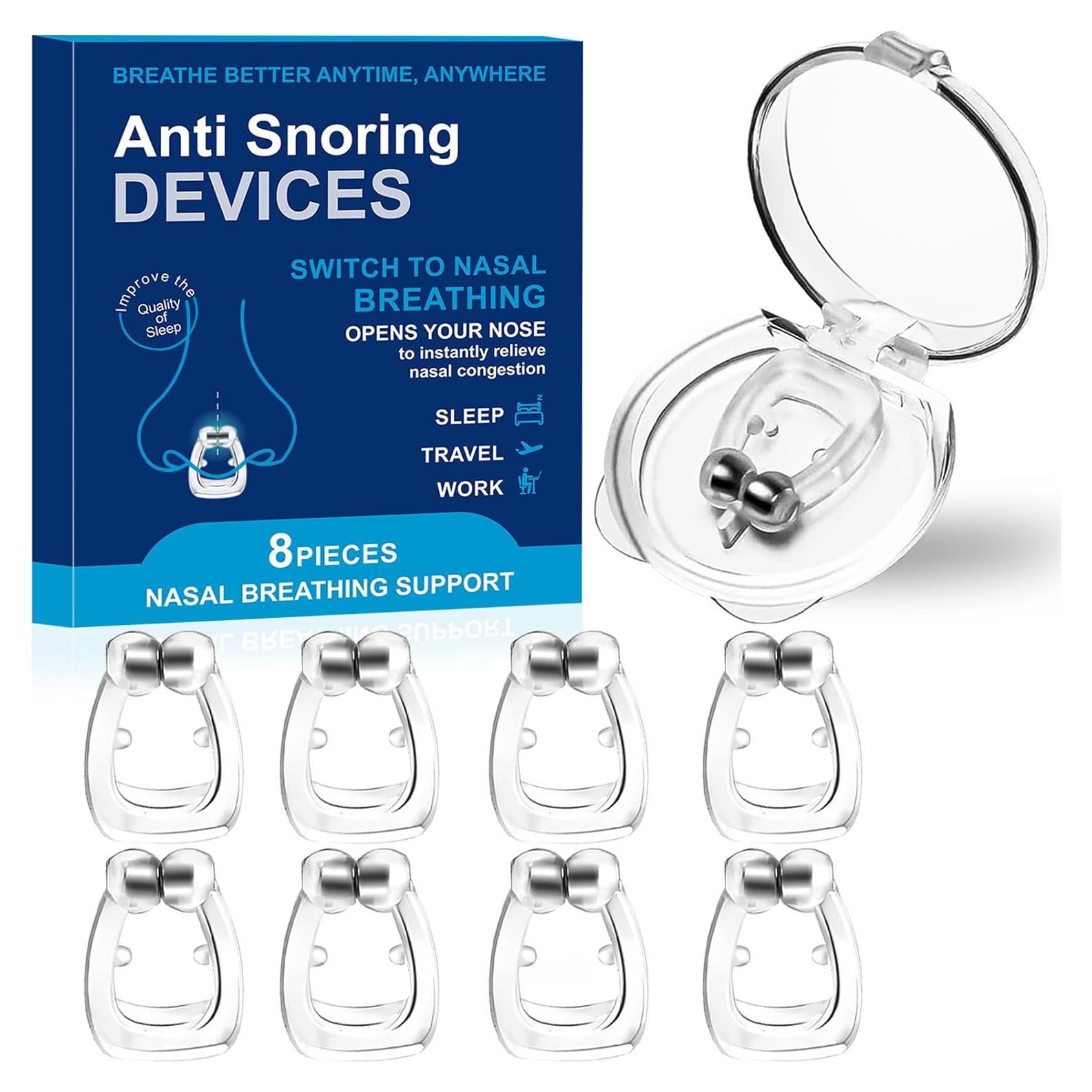 Dilatores Nasales Antisnoring Aikaplus 8 Piezas Reutilizables