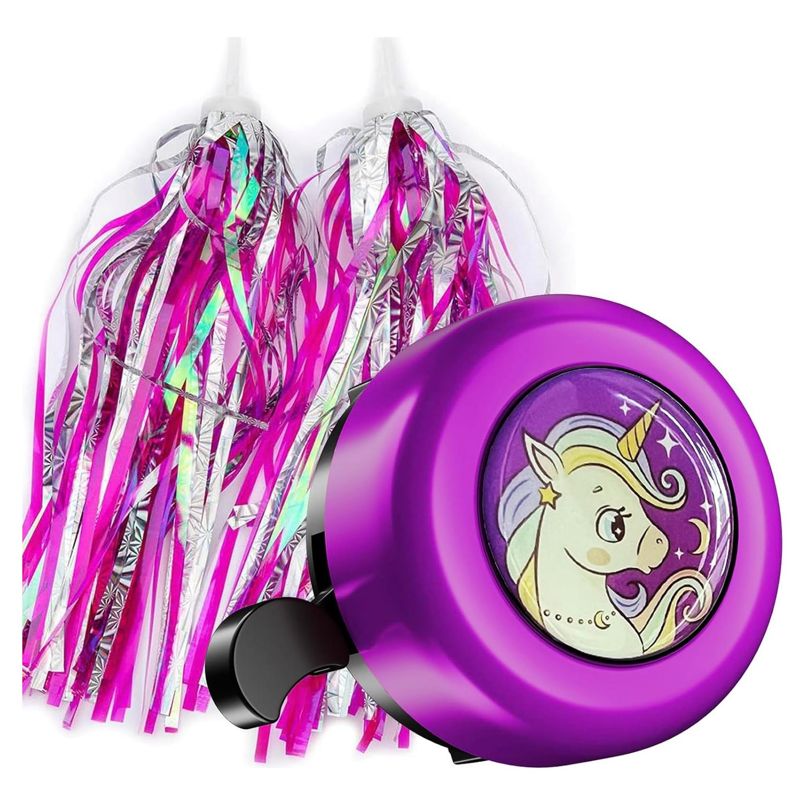 Timbre de Bicicleta Rivsli RSUS-BB06 Púrpura con Streamers