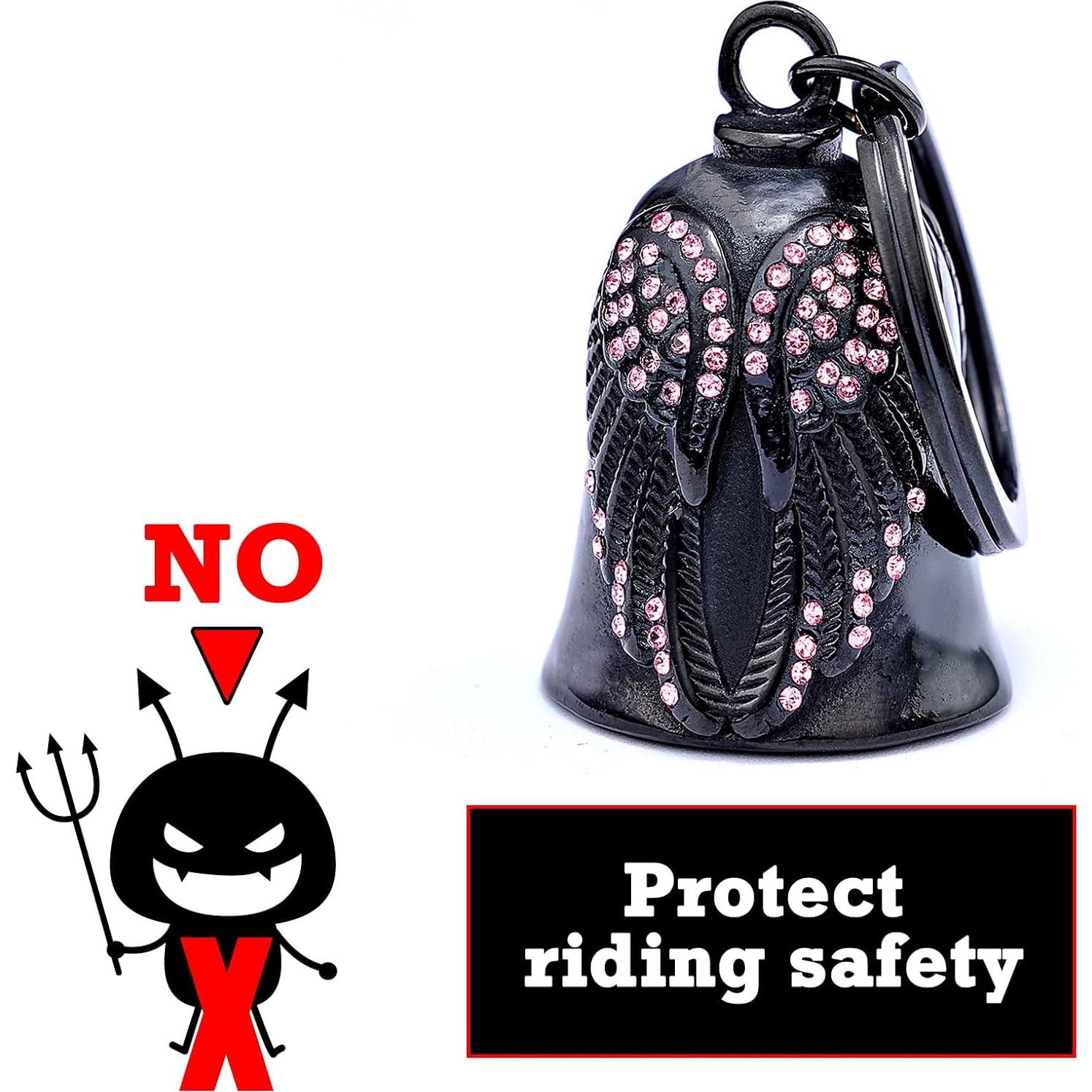 Campana de Motocicleta CYZBTBl 3D Rosa de Acero Inoxidable