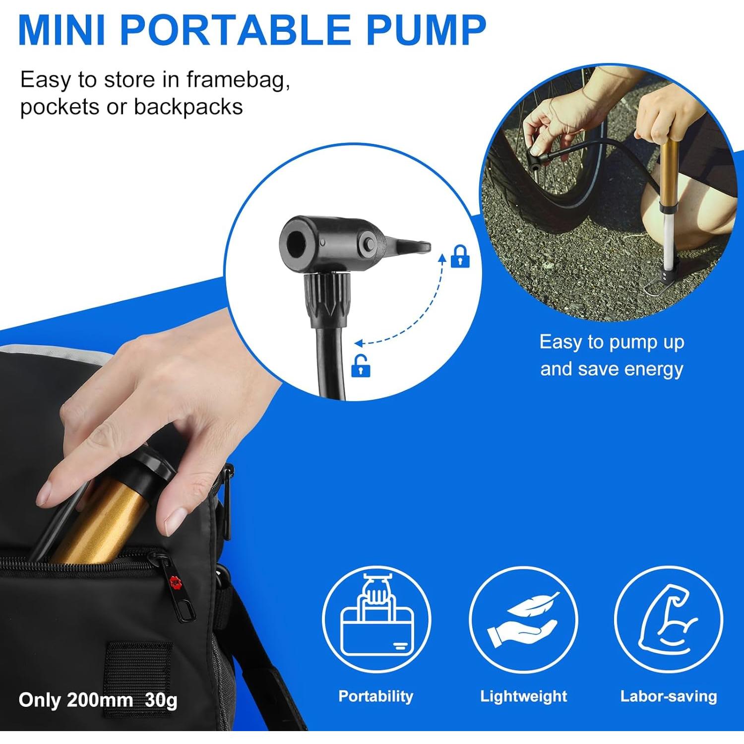 Juego de Accesorios para Bicicleta SODPE - 8 Piezas, Luces USB