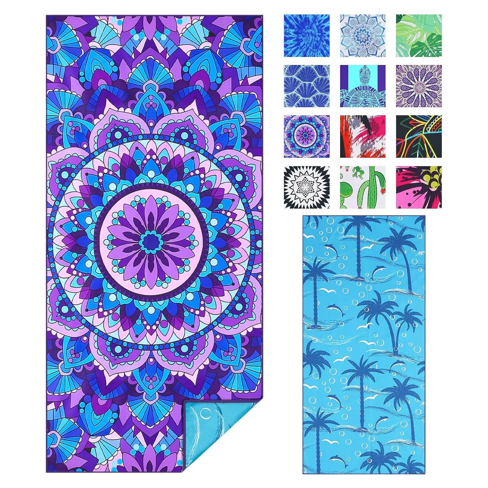 Toalla de Playa Microfibra TwoYek 180x81 cm Secado Rápido