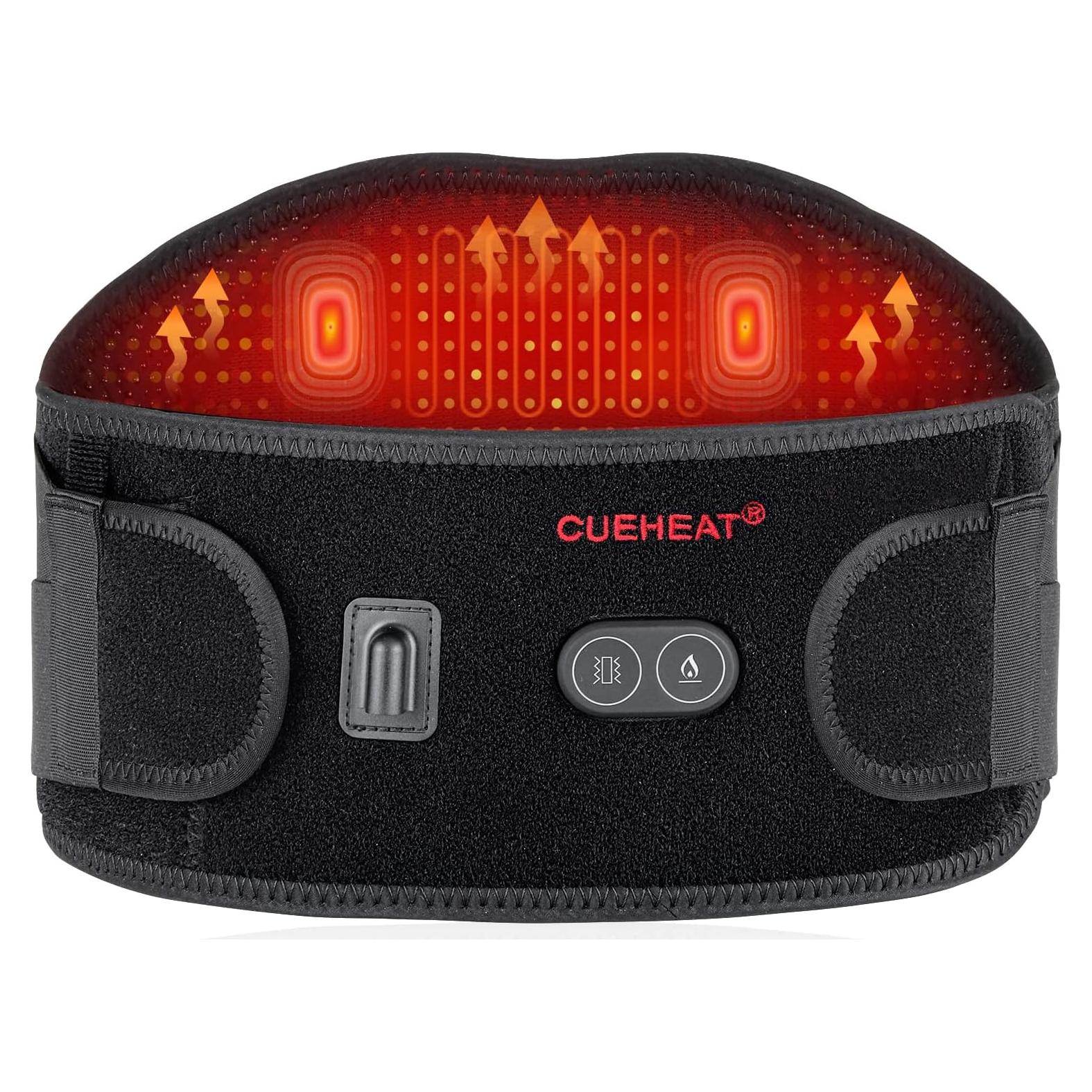 Cinturón Calentador CUEHEAT Inalámbrico Masaje 134 cm Negro