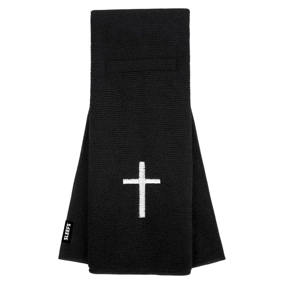 Toalla de Fútbol SLEEFS 100% Algodón Cruz de Fe Negra 36.83x10.16cm
