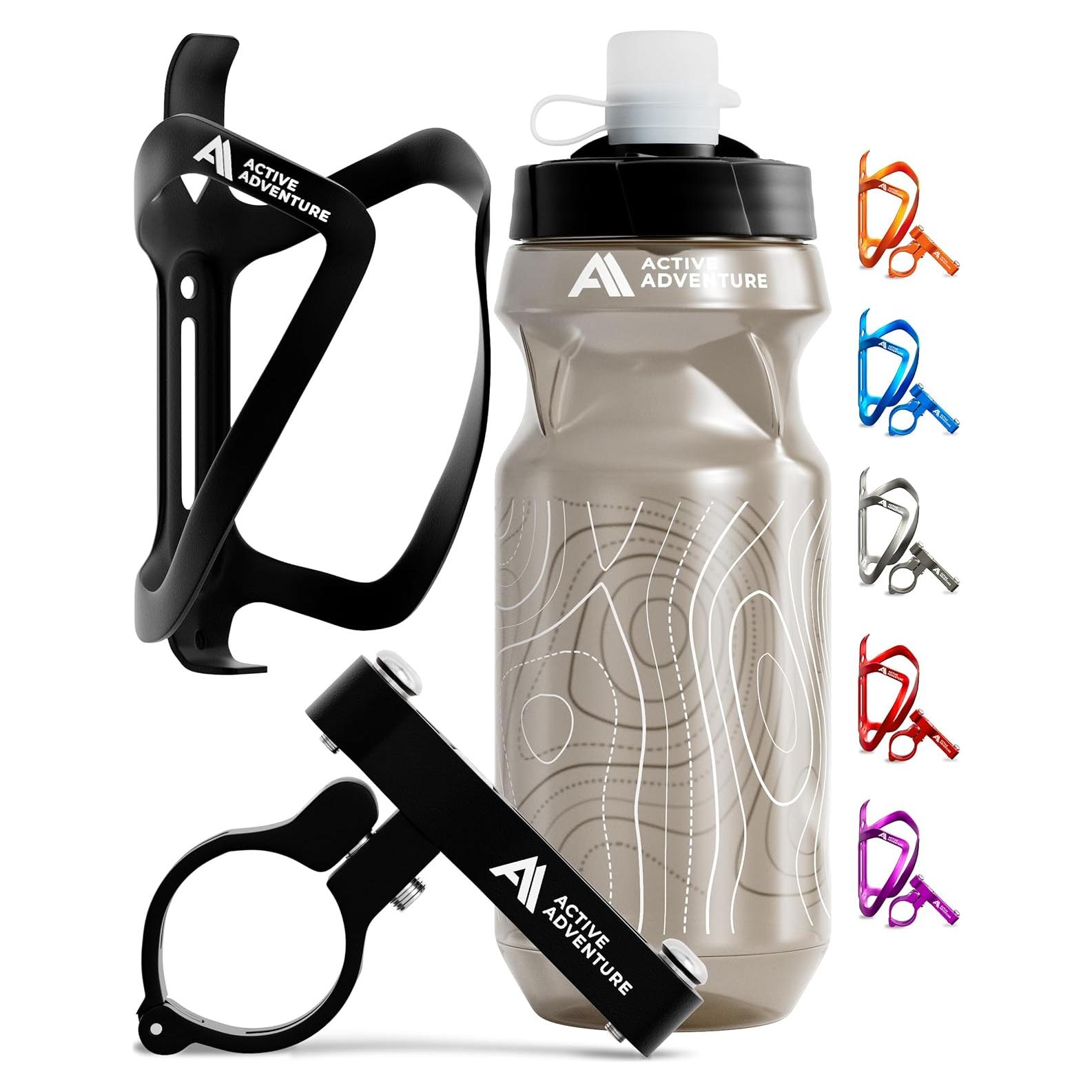 Soporte para Botella de Agua Active Adventure 3 en 1 Negro