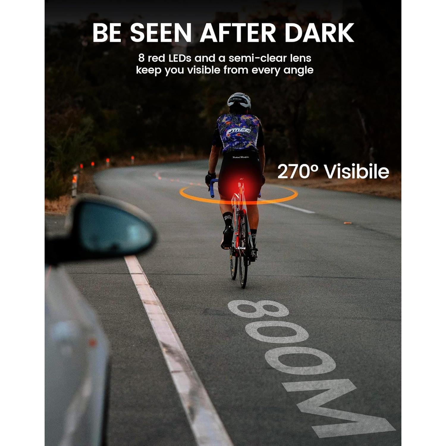 Luz Trasera para Bicicleta RAVEMEN TR30 Recargable USB-C