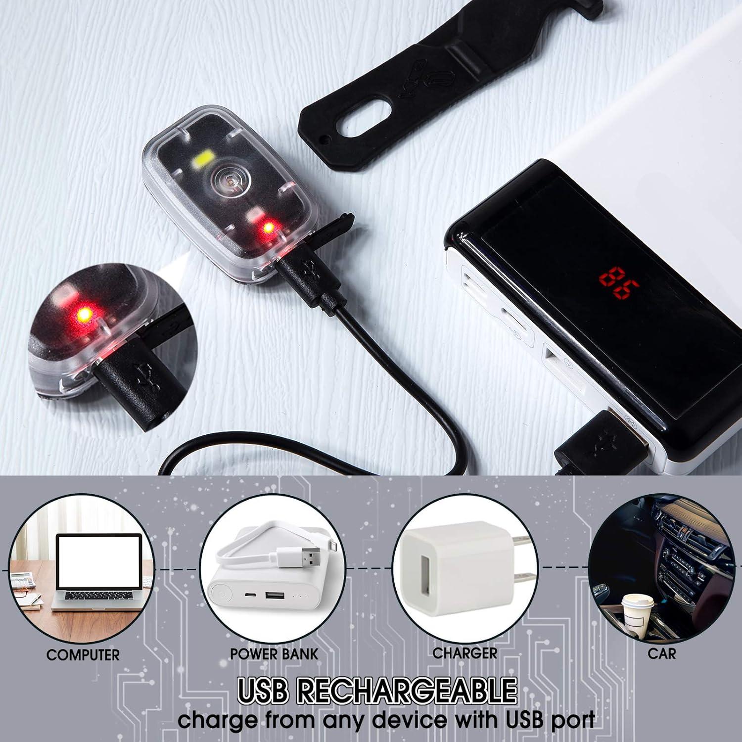 Luces LED de Seguridad Mudder Recargables USB para Correr y Bicicleta