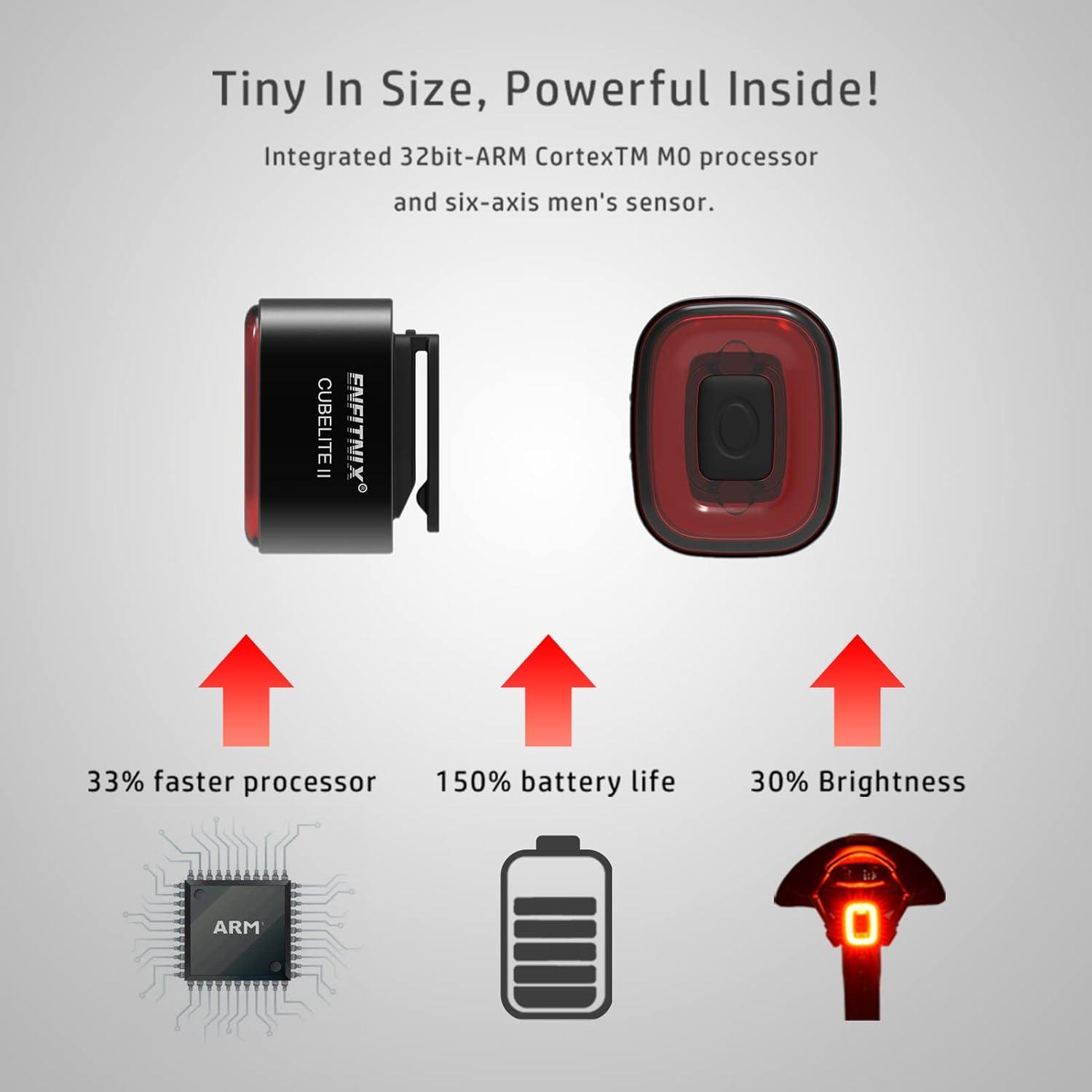 Luz Inteligente Trasera ENFITNIX CUBELITE II Recargable USB