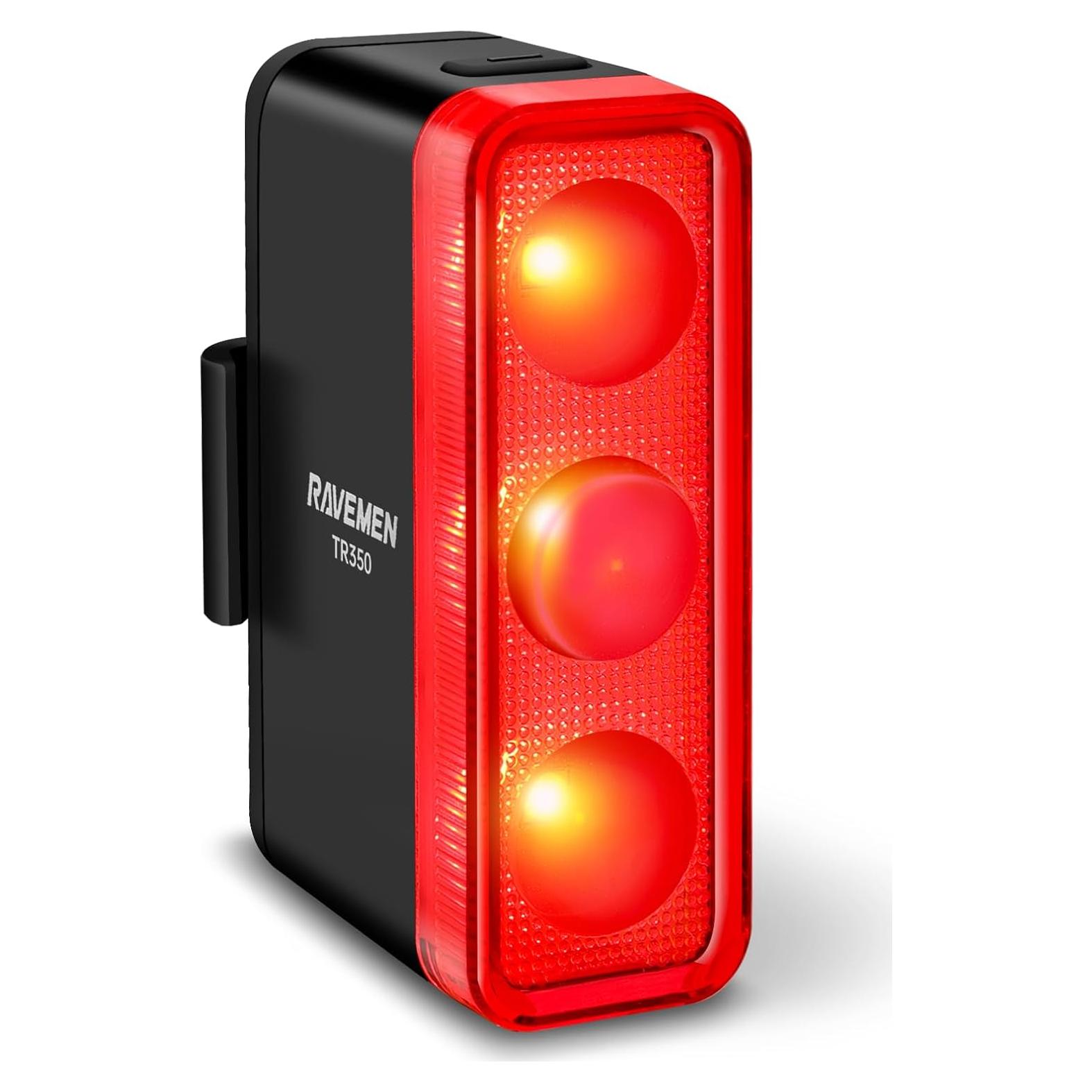 Luz Trasera de Bicicleta RAVEMEN TR350 350 Lúmenes USB-C