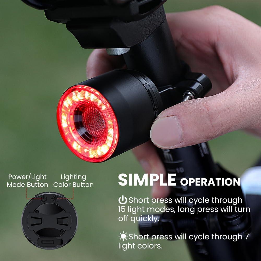 Luz Trasera para Bicicleta WSDCAM KS-SF34R Recargable IP65