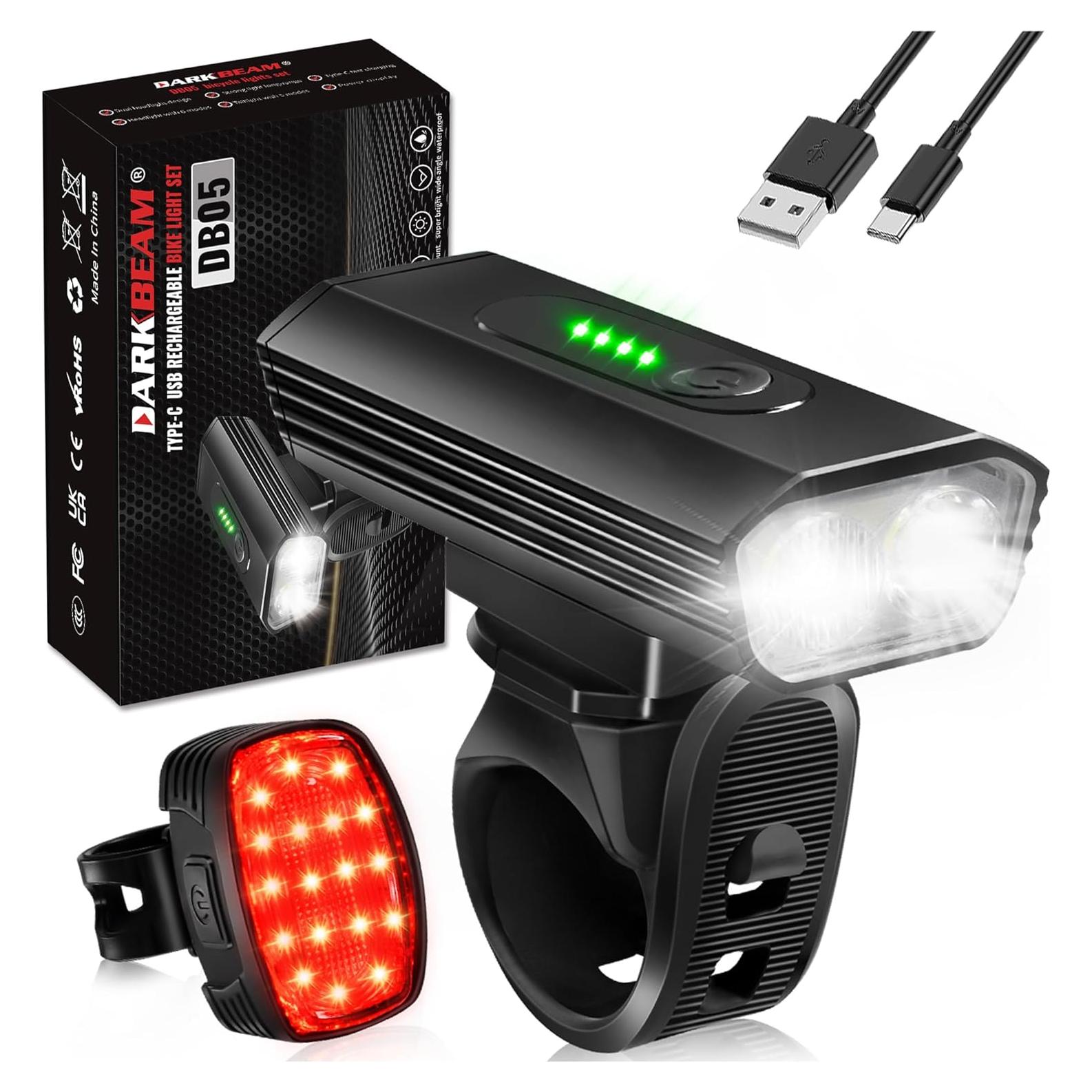 Faro de Bicicleta DARKBEAM DB05 Recargable USB-C 4000LM