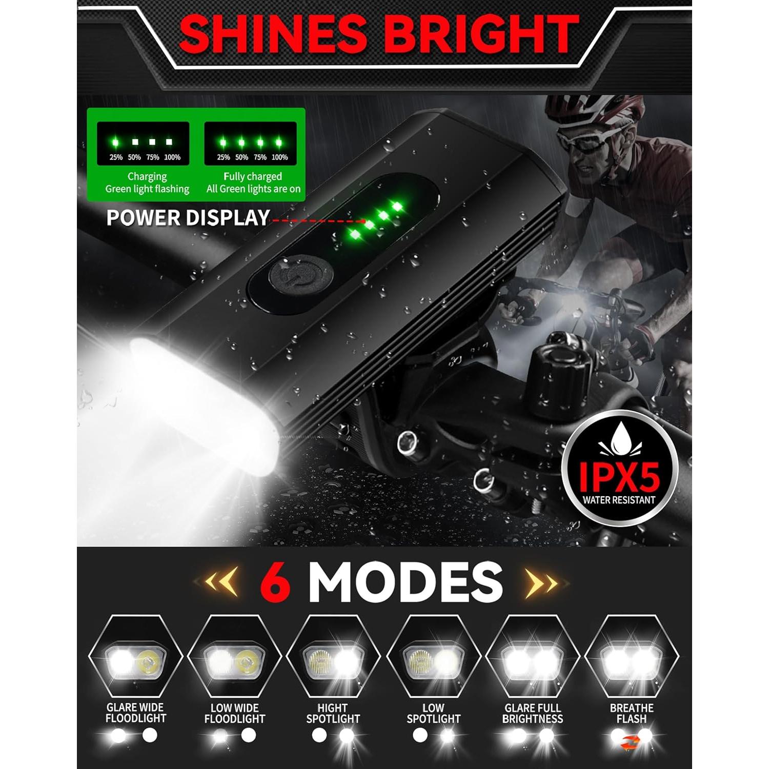 Faro de Bicicleta DARKBEAM DB05 Recargable USB-C 4000LM