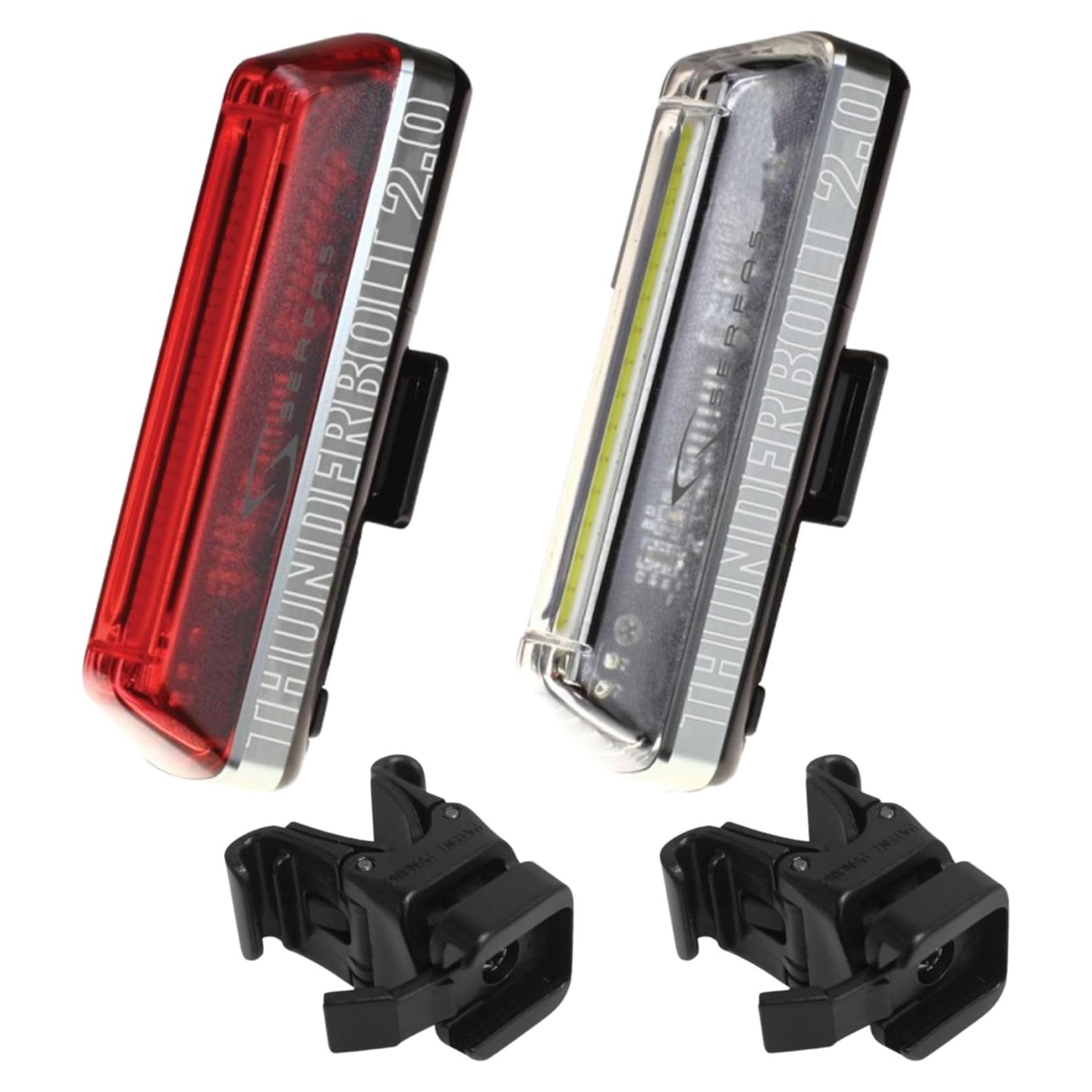 Luz Delantera y Trasera Serfas Thunderbolt 2.0 120/50 Lúmenes