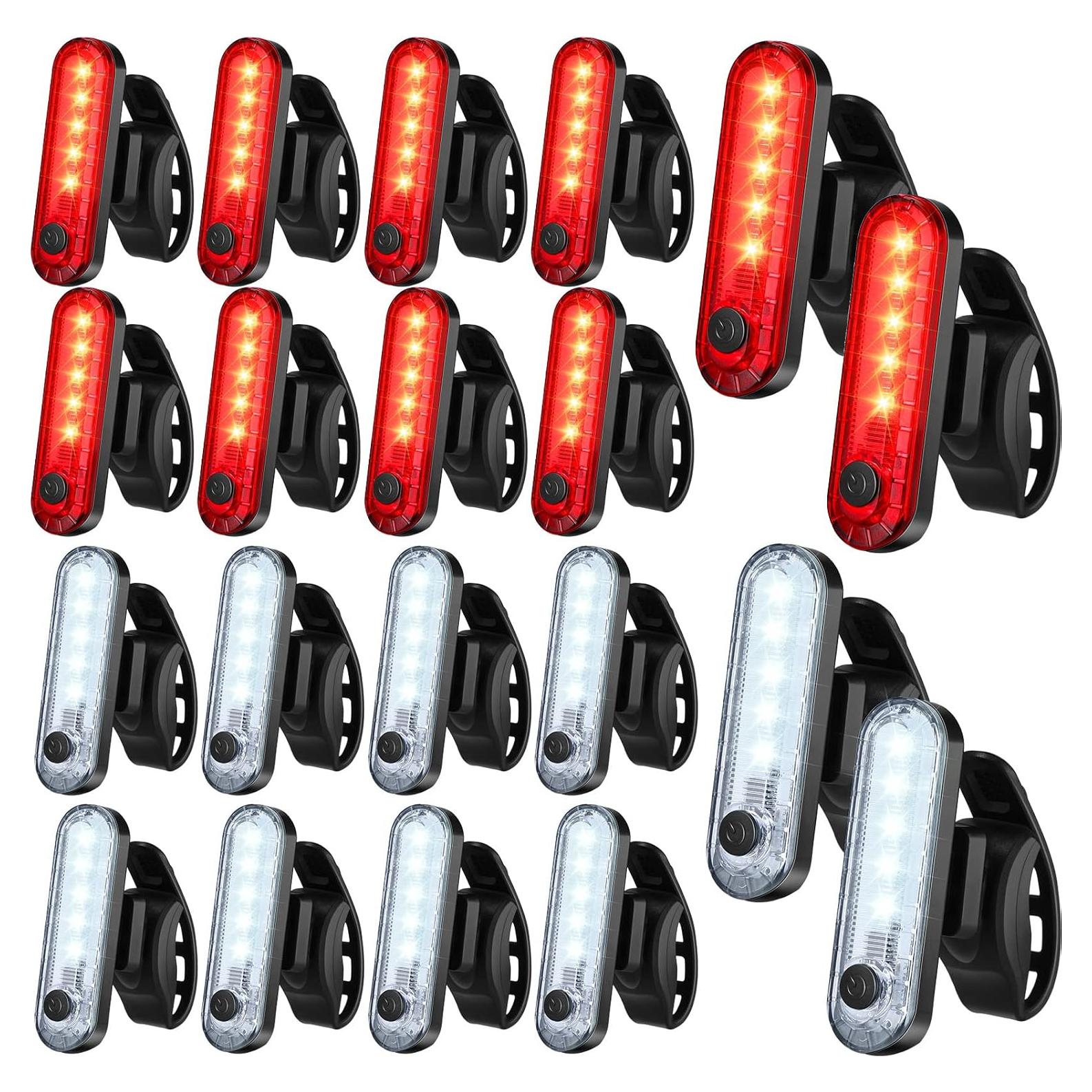 Paquete de 20 luces traseras LED recargables Jerify USB