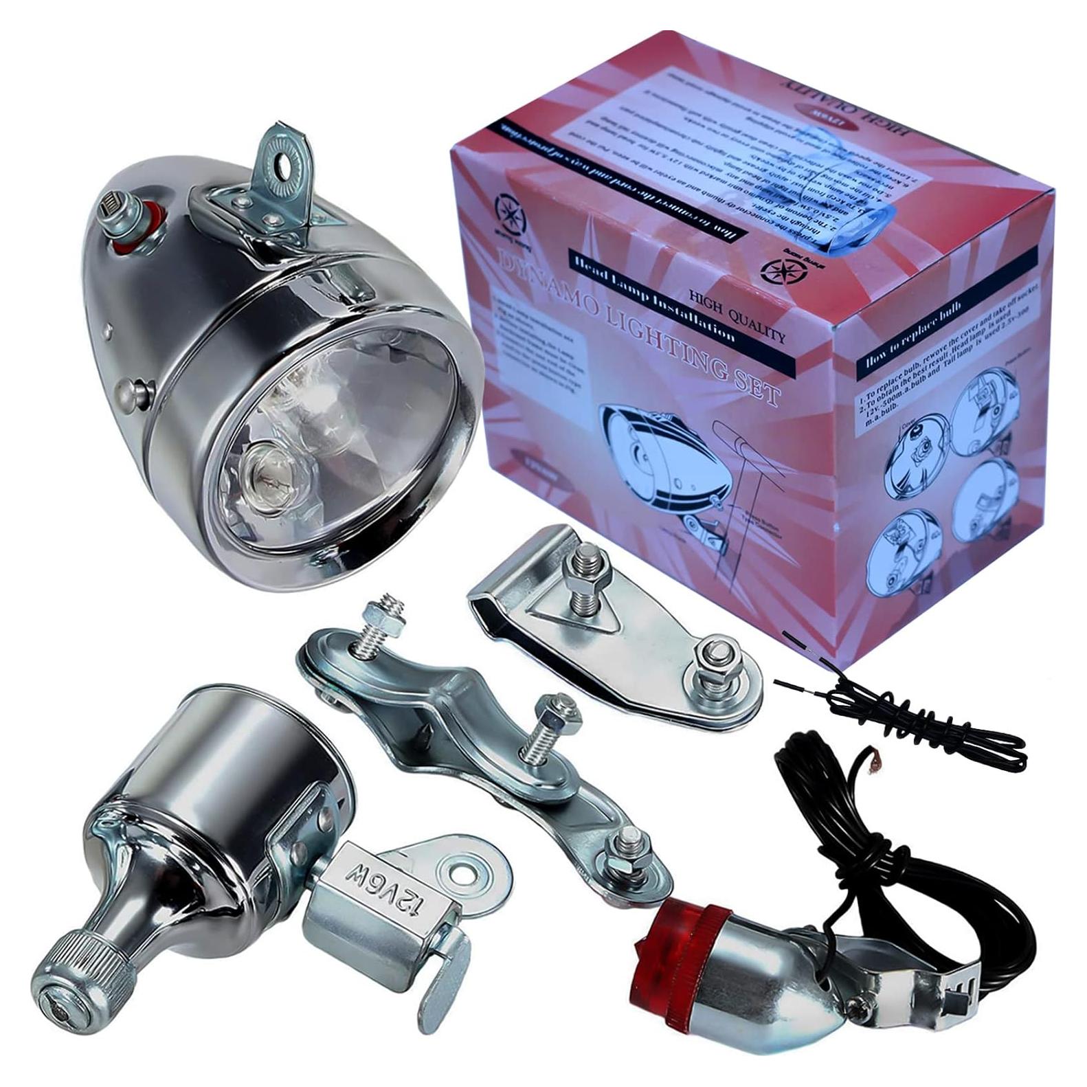 Kit de Luz Delantera y Trasera Dinamo PROCOMPANY 12V 6W