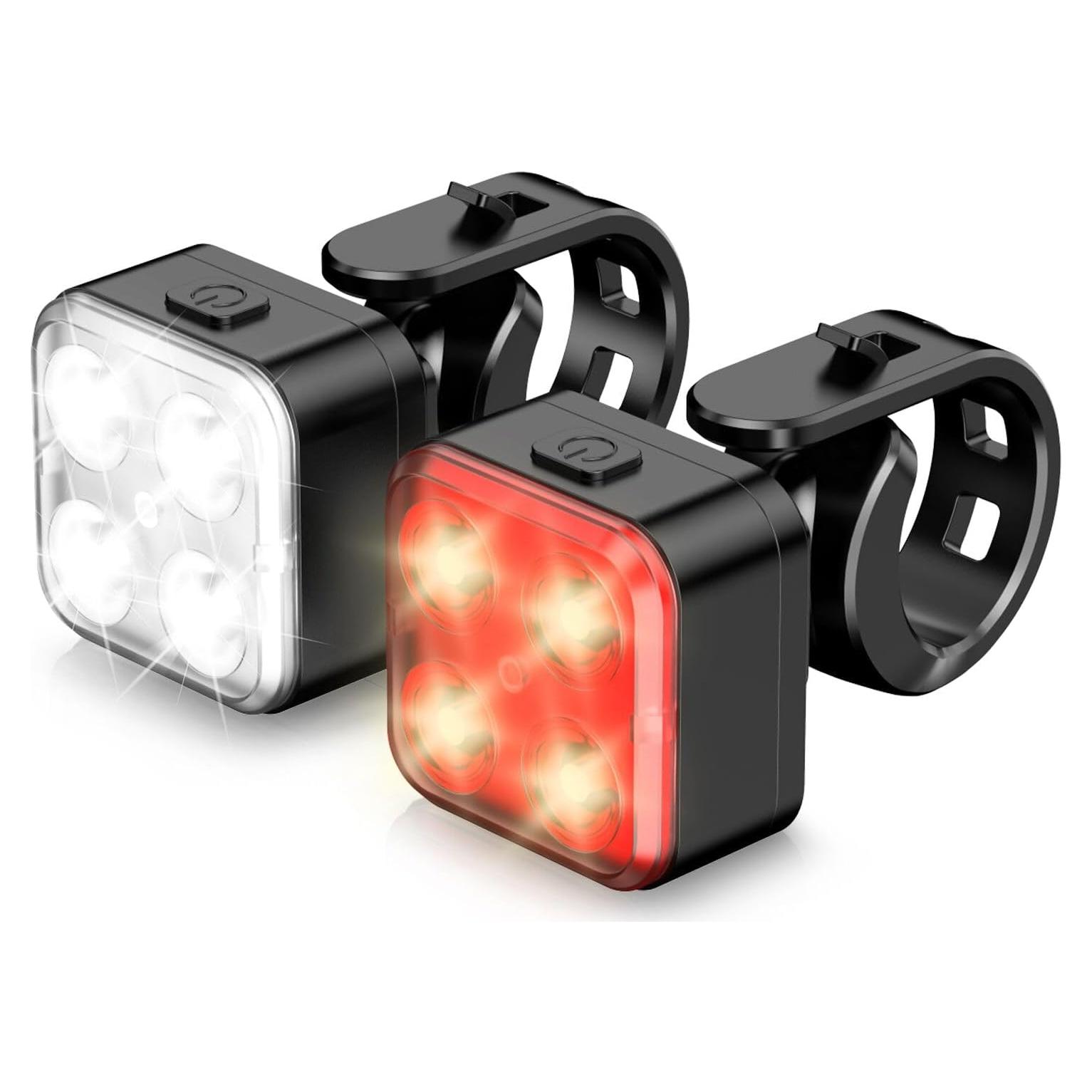Conjunto de luces de bicicleta recargables AKALE LED IPX4
