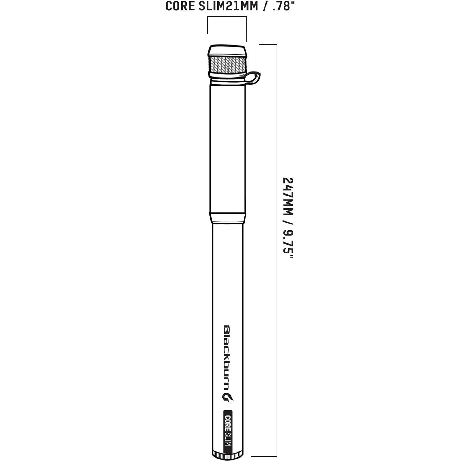 Bomba Mini de Bicicleta Blackburn Core Slim 120 PSI Plata