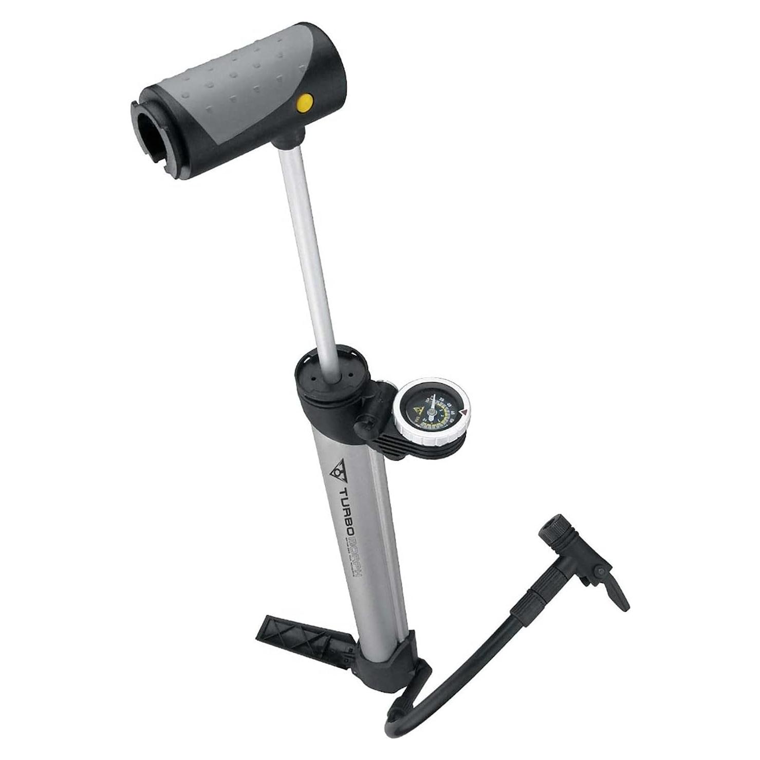 Bomba de Bicicleta Topeak Turbo Morph con Manómetro - Plata/Negro