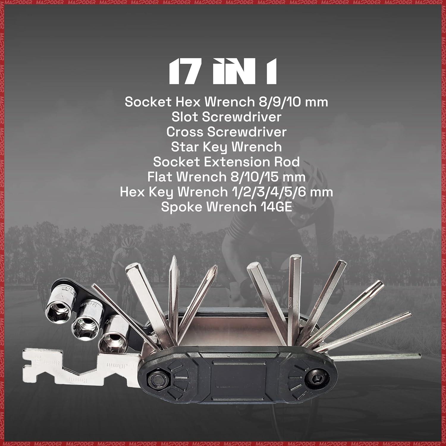 Kit de Herramientas para Bicicleta MASPODER Basic Plus 02