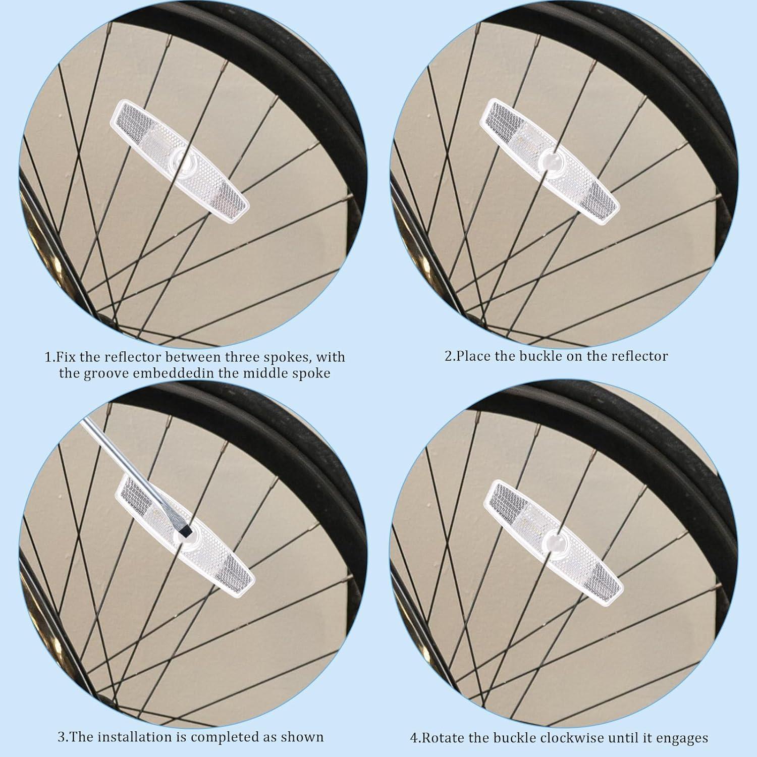 Reflectores de Rueda de Bicicleta QfwdfcTrenz 2 Pcs Reflectivos