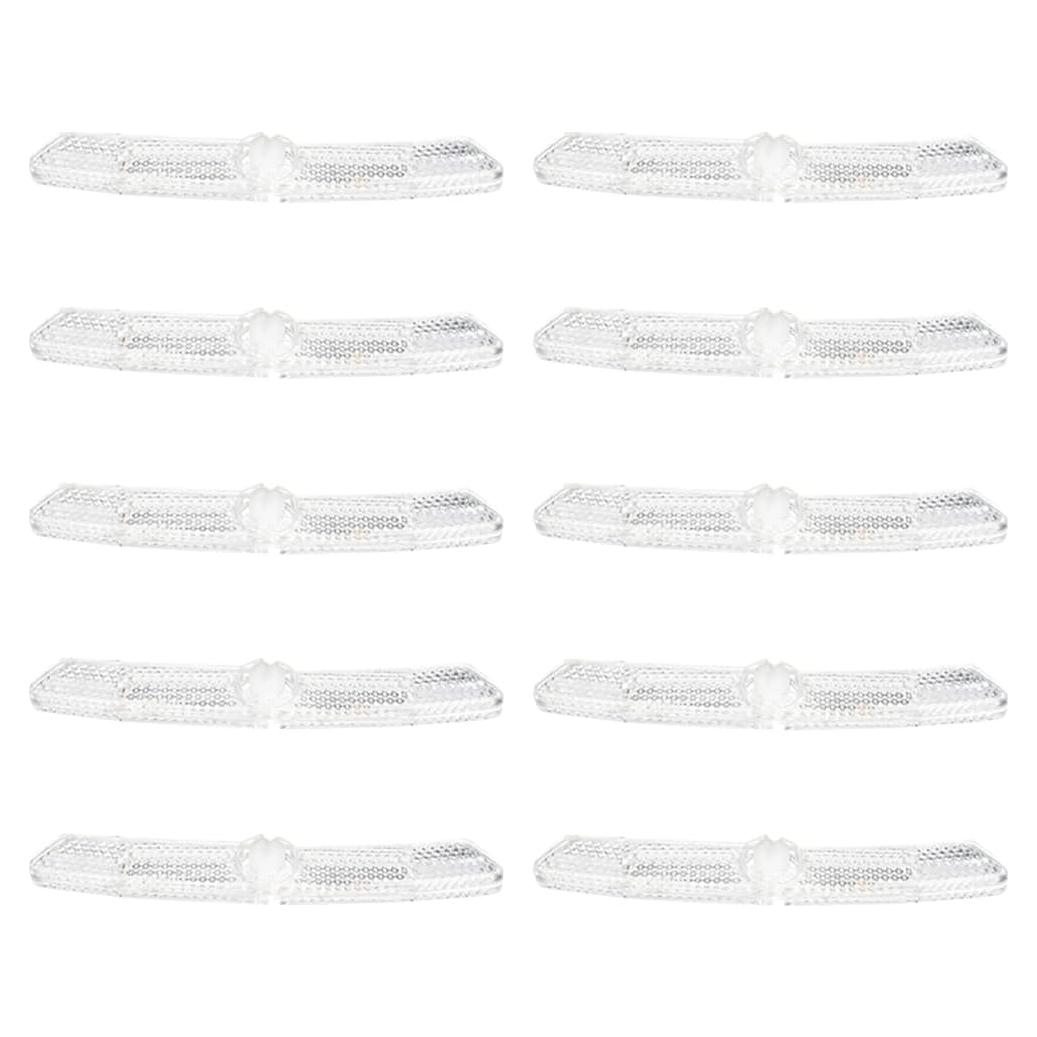 Reflectores de Bicicleta Garneck 10 Piezas Plástico Blanco