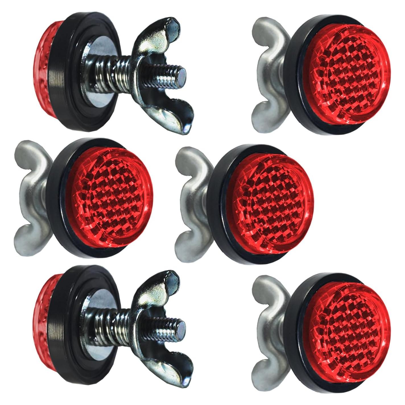 Reflectores Circulares Mini LordandLand Rojos 25mm (6 Piezas)