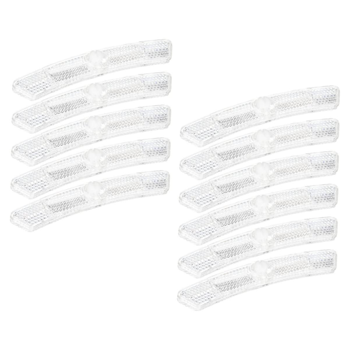 10 Reflectores de Rueda de Bicicleta BIUDECO Blancos
