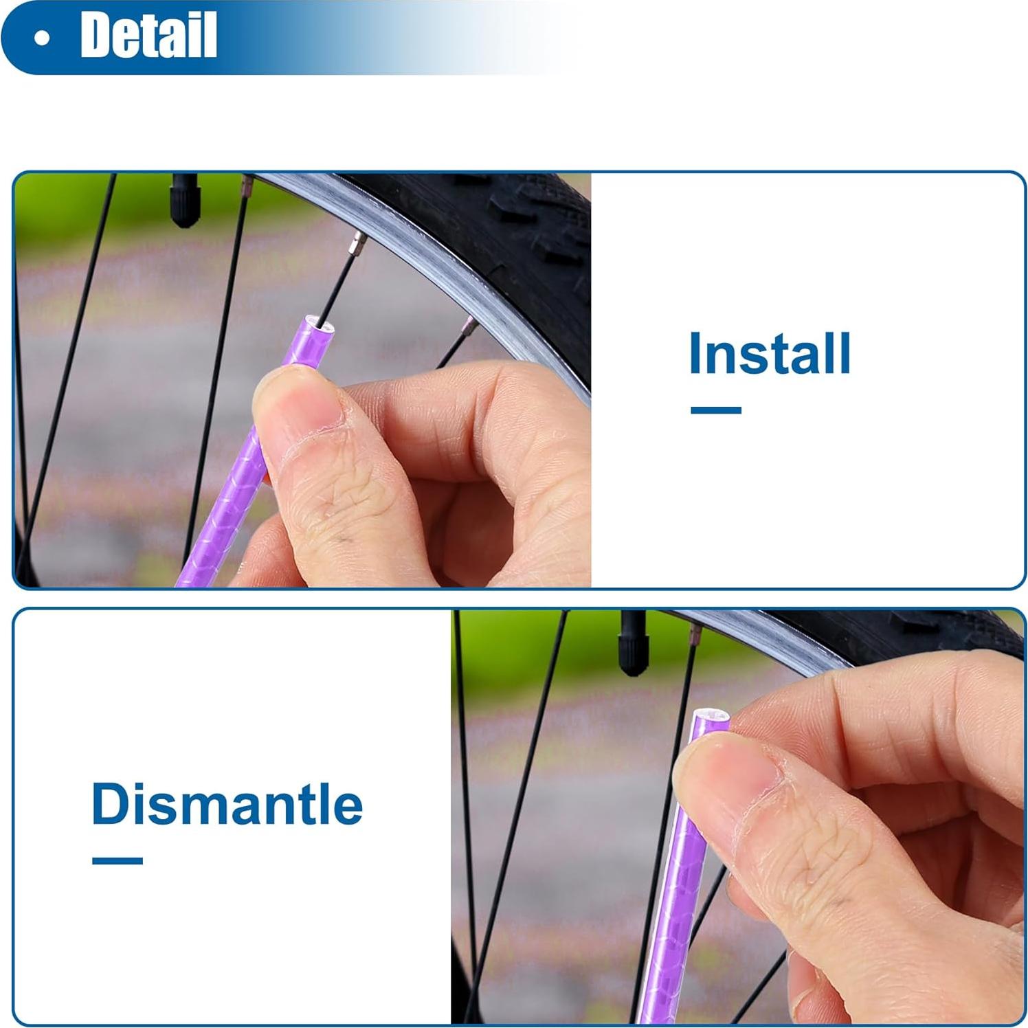 Reflectores de Bicicleta X AUTOHAUX 36 Pcs ABS Púrpura