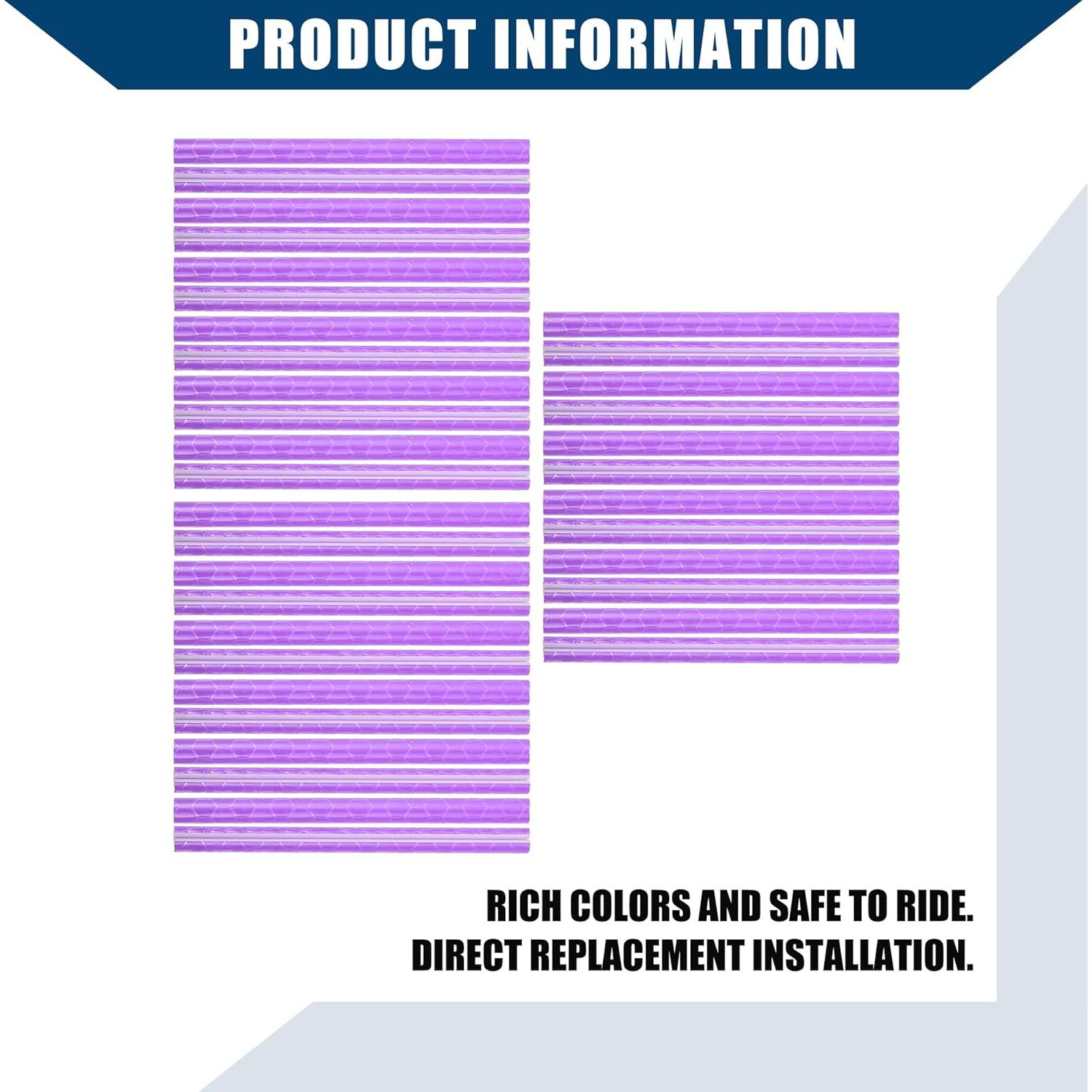 Reflectores de Bicicleta X AUTOHAUX 36 Pcs ABS Púrpura