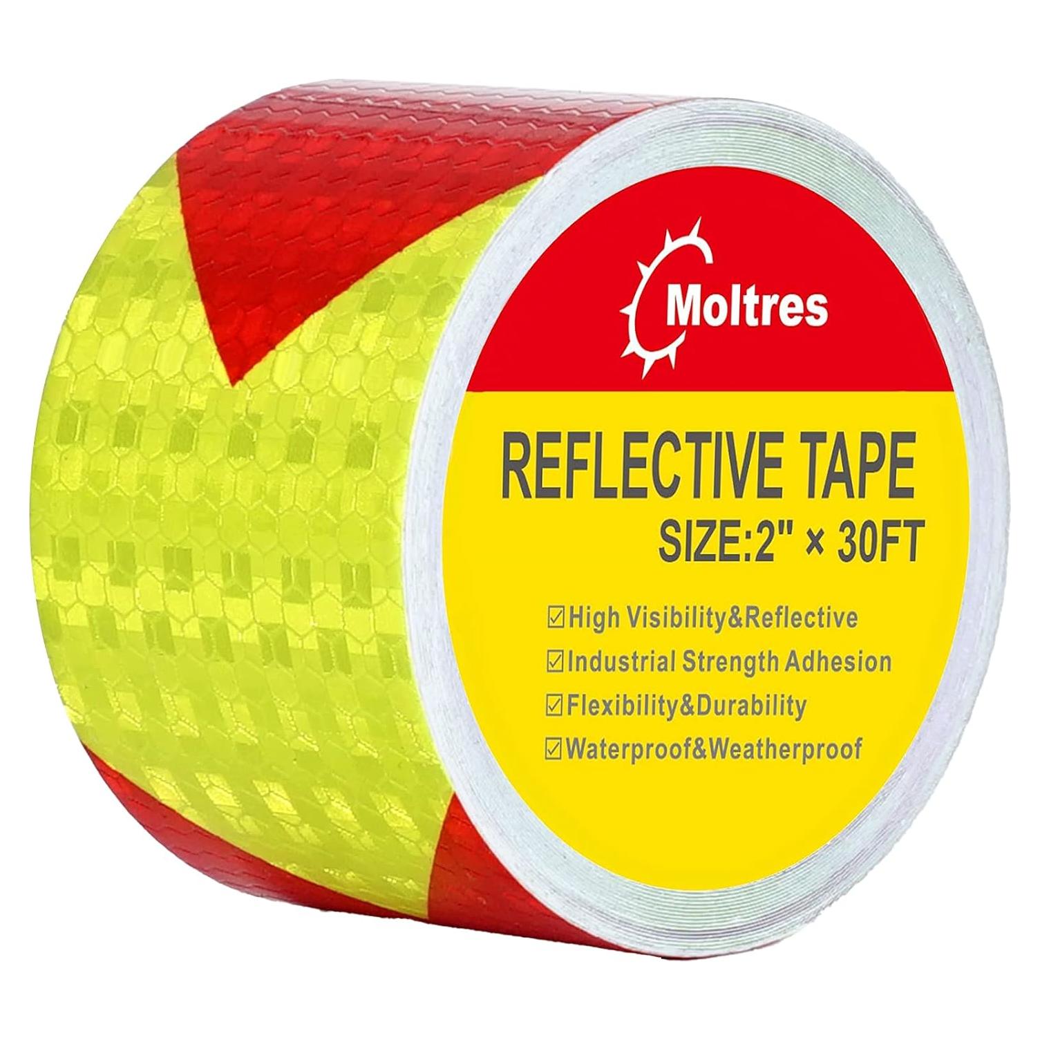 Cinta Reflectante Impermeable MOLTRES 5cm x 9.14m Alta Visibilidad
