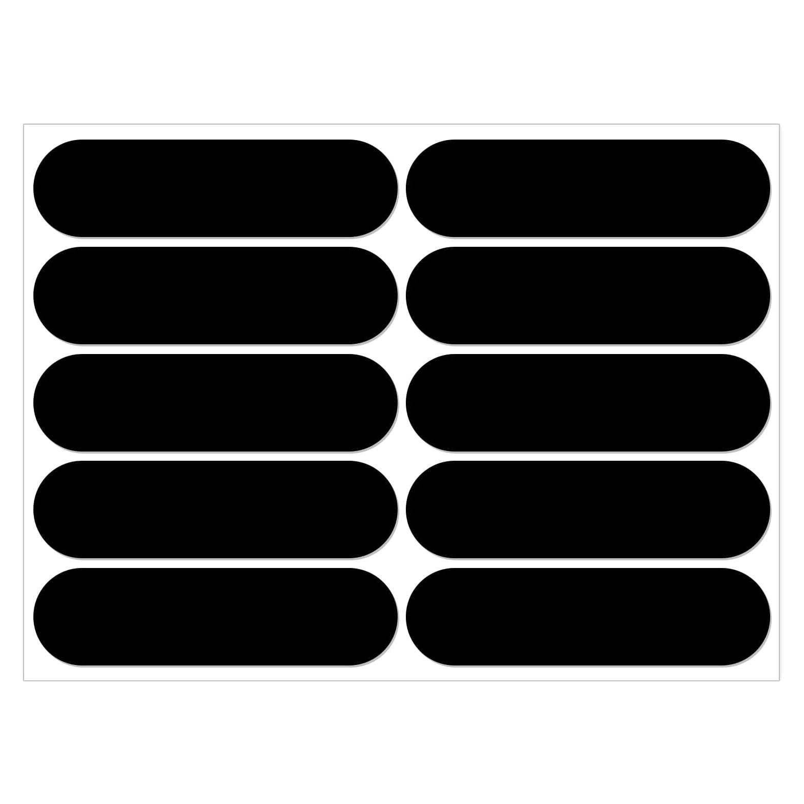 10 Calcomanías Reflectantes Negras AOZUO para Casco y Bicicleta