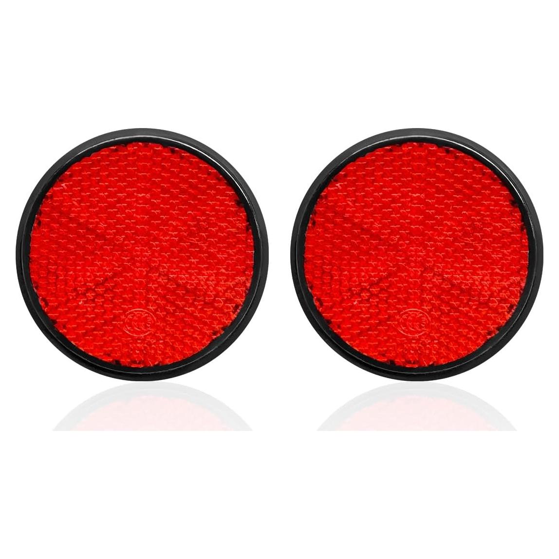 Reflectores de Motocicleta Yourkar 2 PCS Rojo Redondo