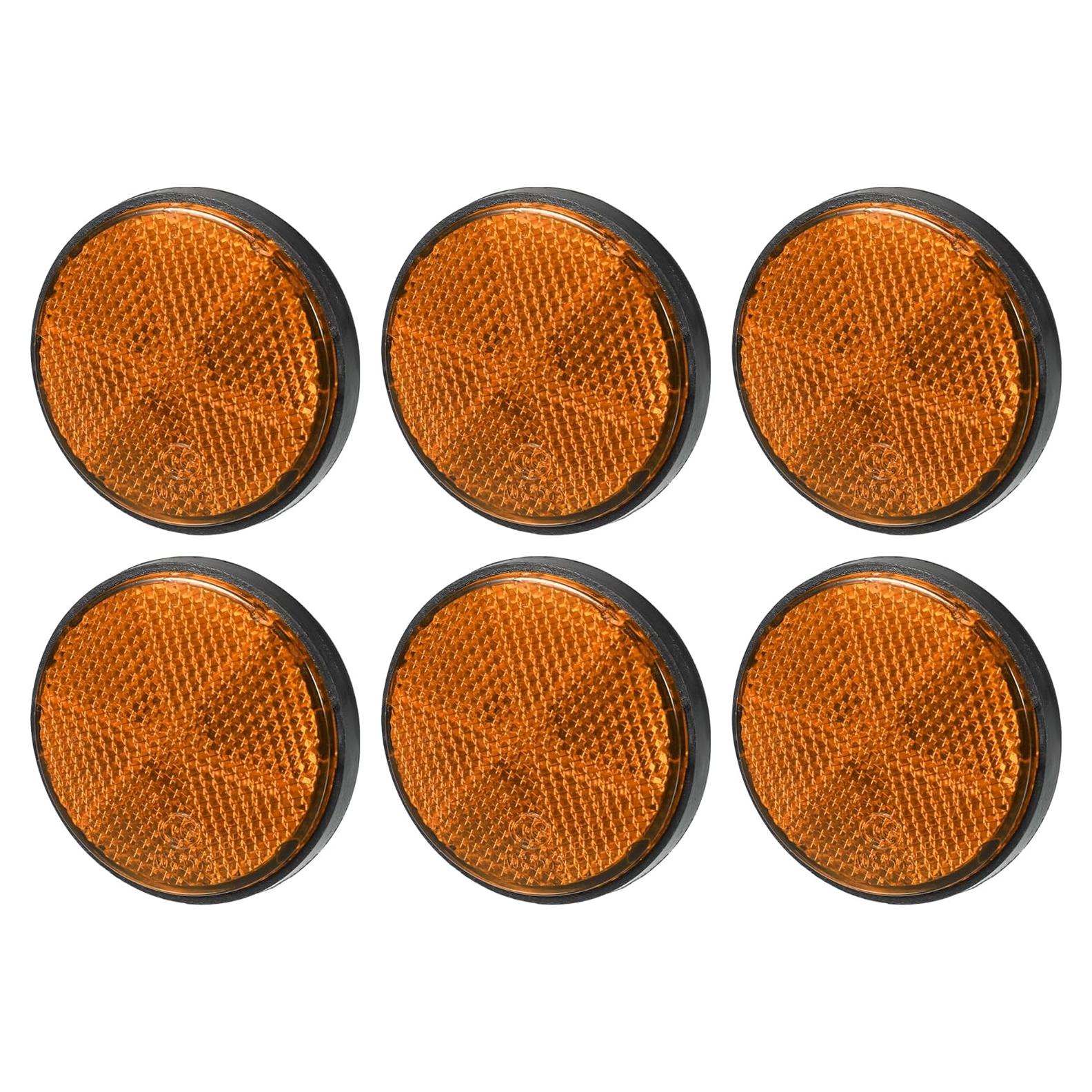Reflectores Universales para Motocicleta Partuto - 6 Pcs Naranja