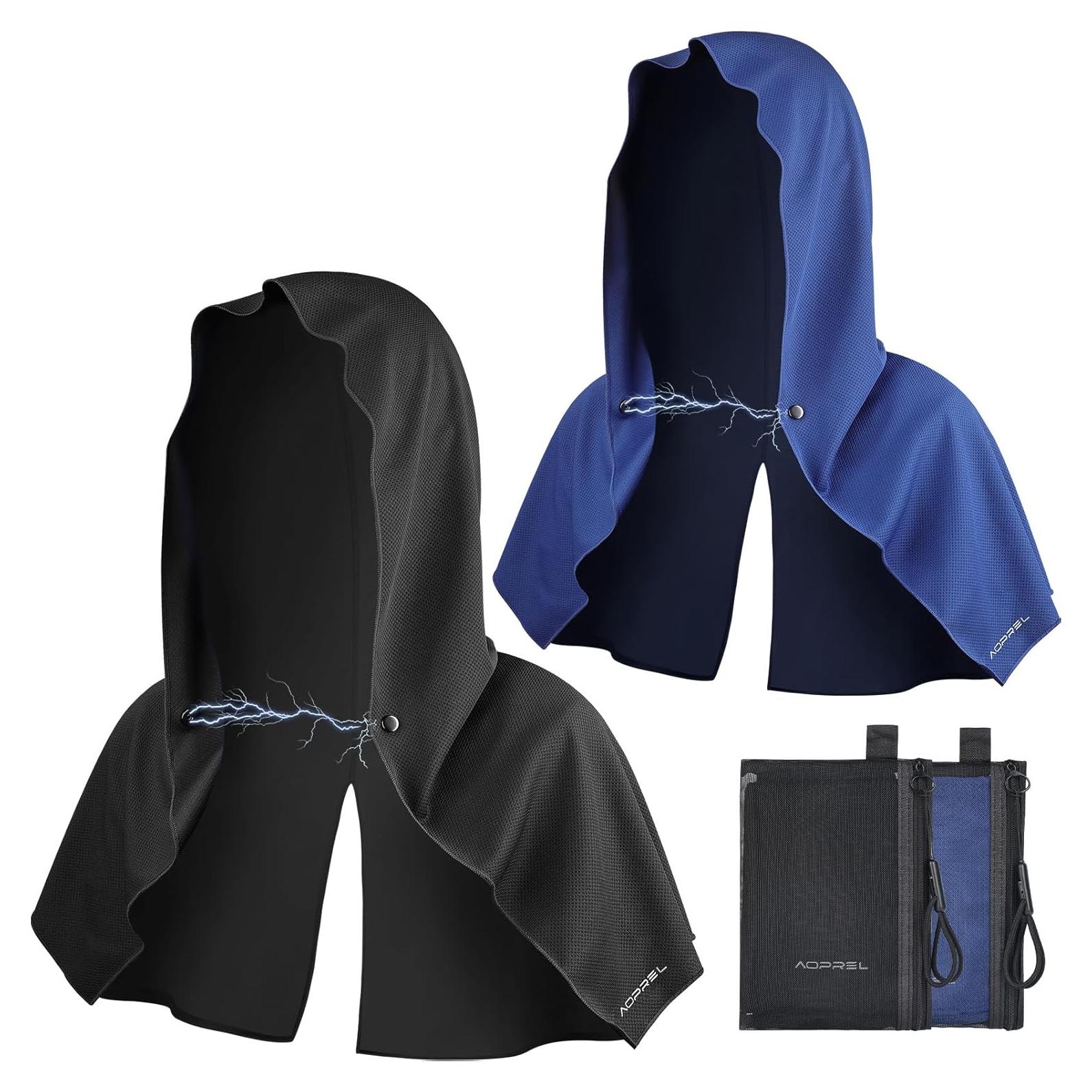 Toalla Refrigerante AOPREL con Capucha y Protección UV 67x31cm