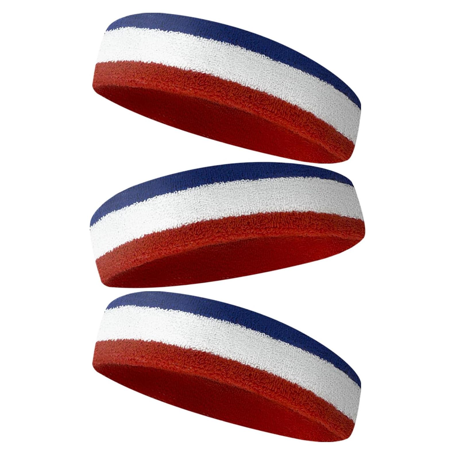 Cinta deportiva para la cabeza SEPORUD - 3 Rayas, Algodón, 19.05 cm