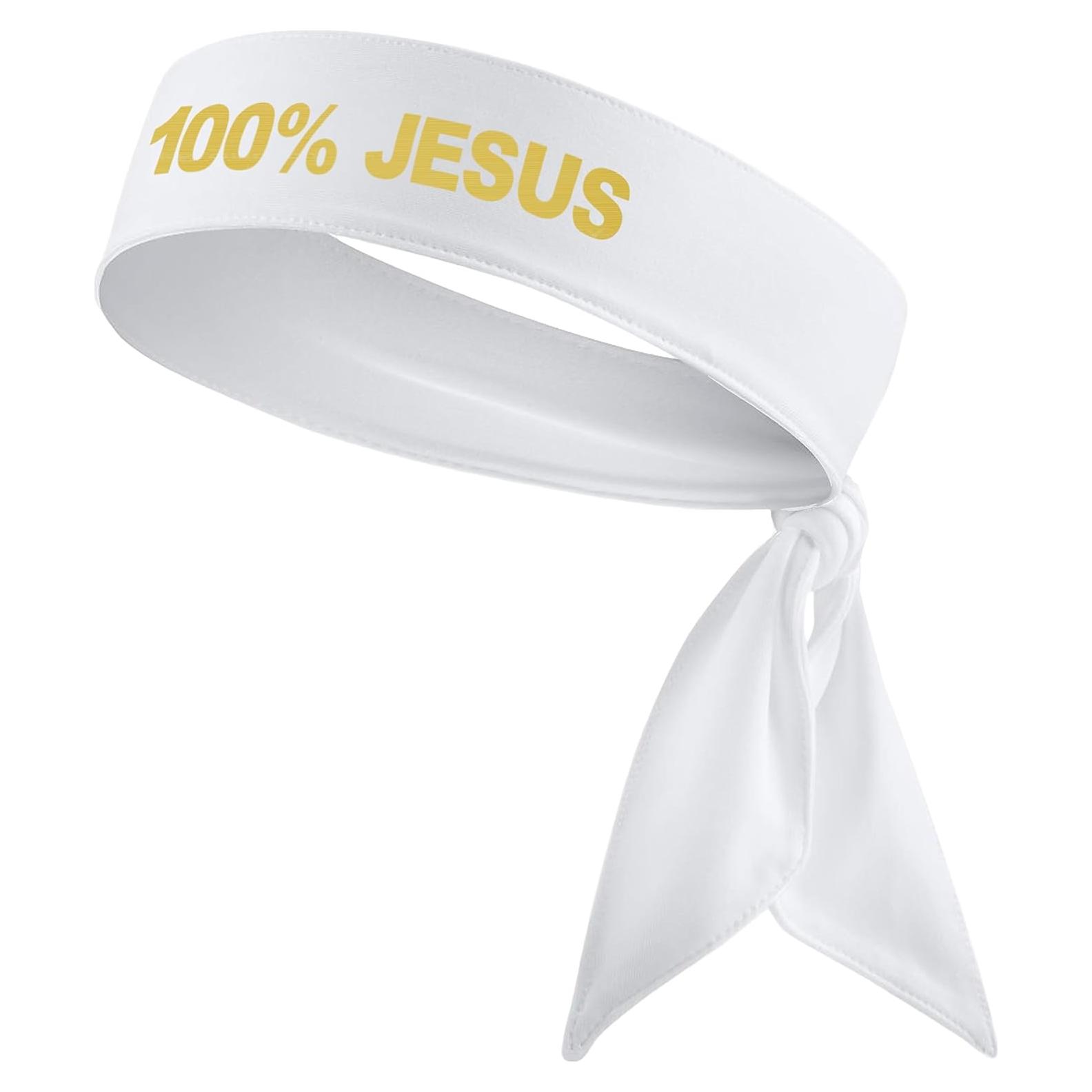 Banda para la cabeza deportiva 100% Jesús unisex absorbente
