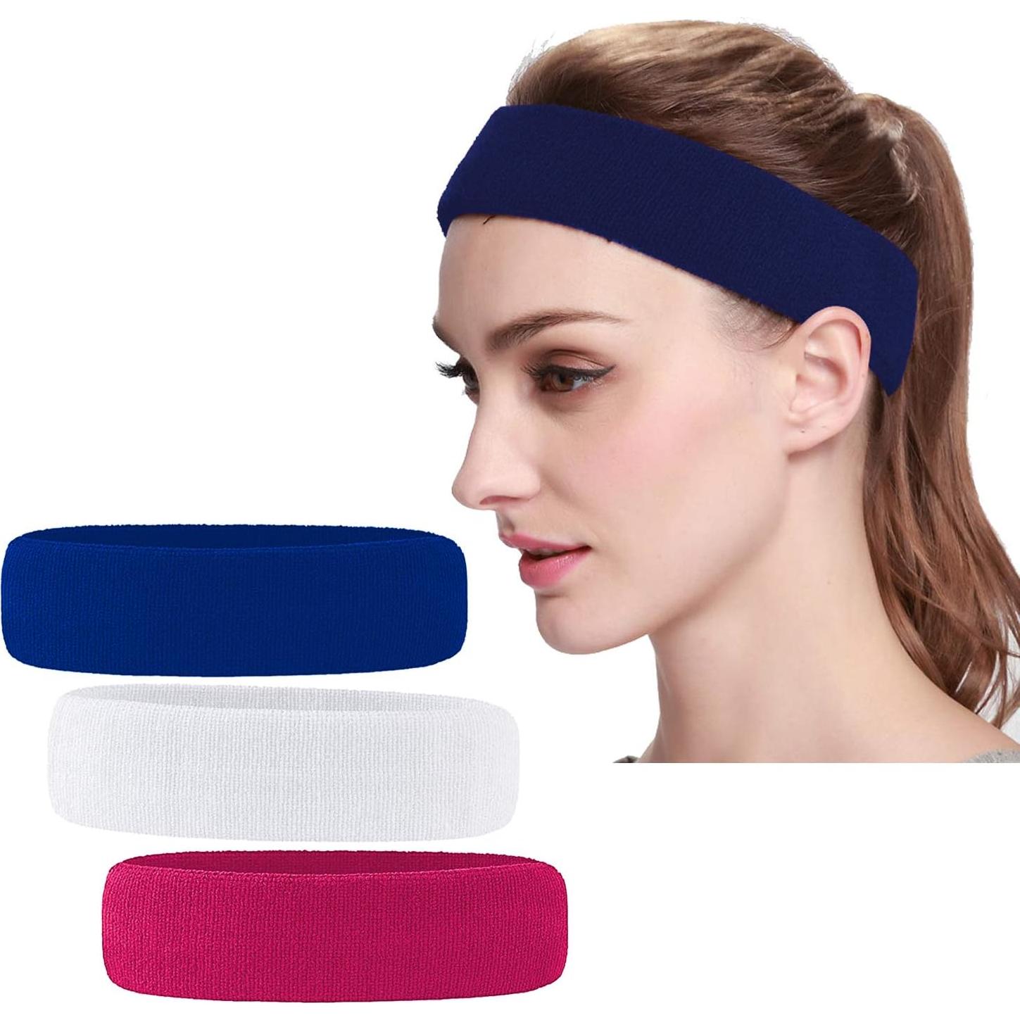 Paquete de 3 bandas de rizo Oureamod para deporte 5.1 cm